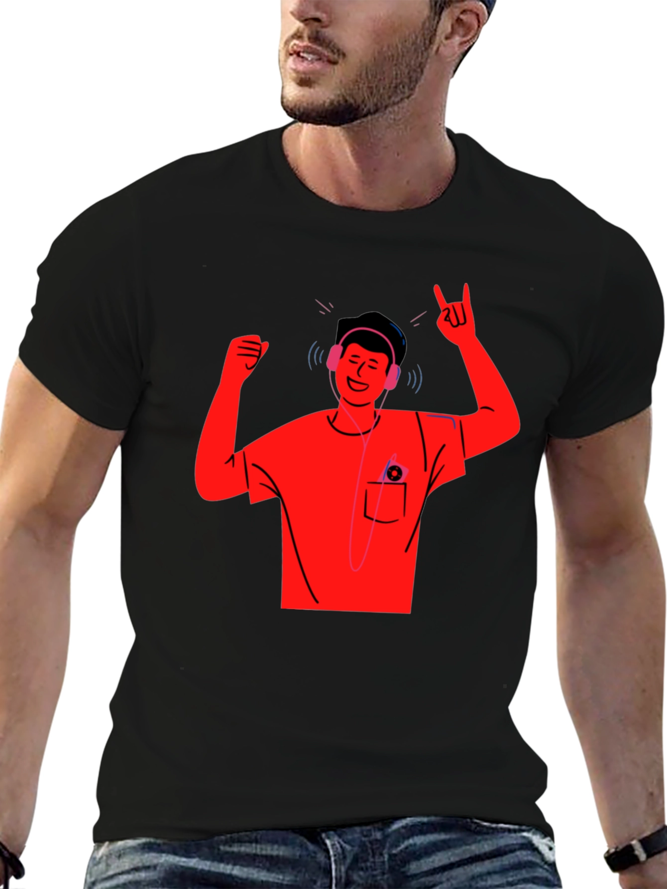 Cool Graphic T-Shirt - Music Lover