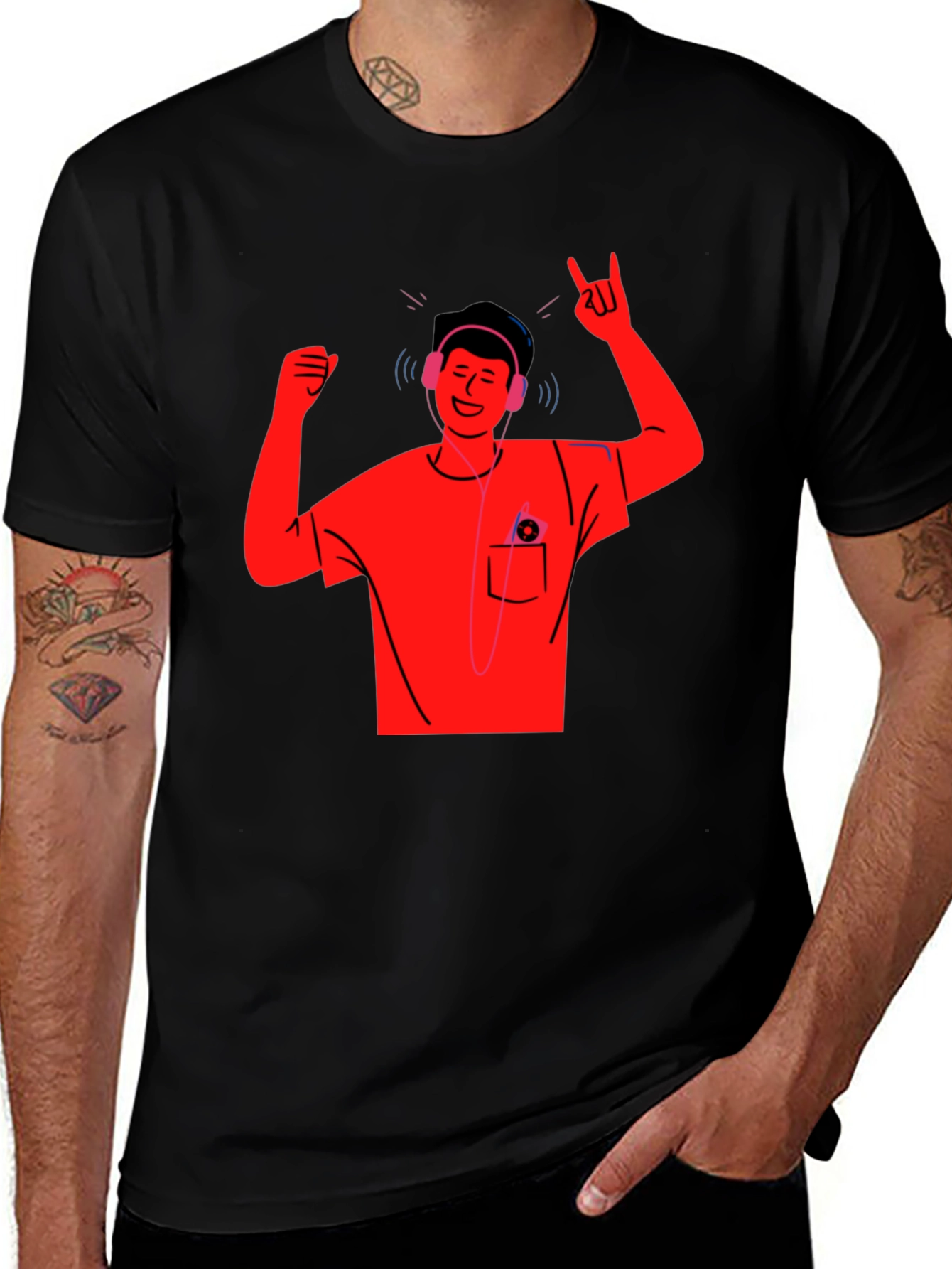 Cool Graphic T-Shirt - Music Lover