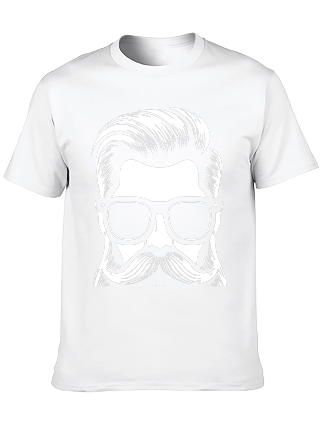 Mens Black Hipster Graphic Tee