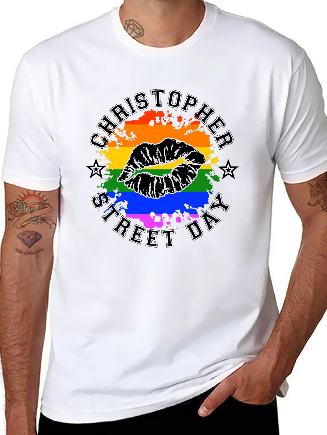 Christopher Street Day Pride Lips Graphic T-Shirt