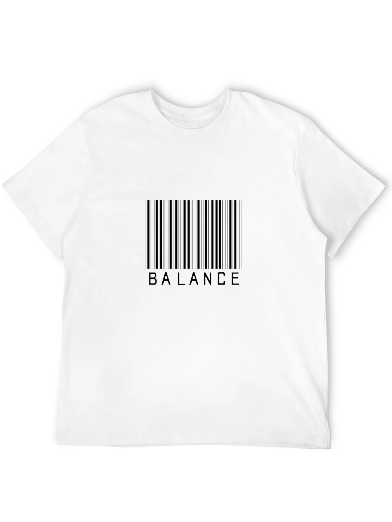 Balance Barcode Black T-Shirt - Mens Graphic Tee