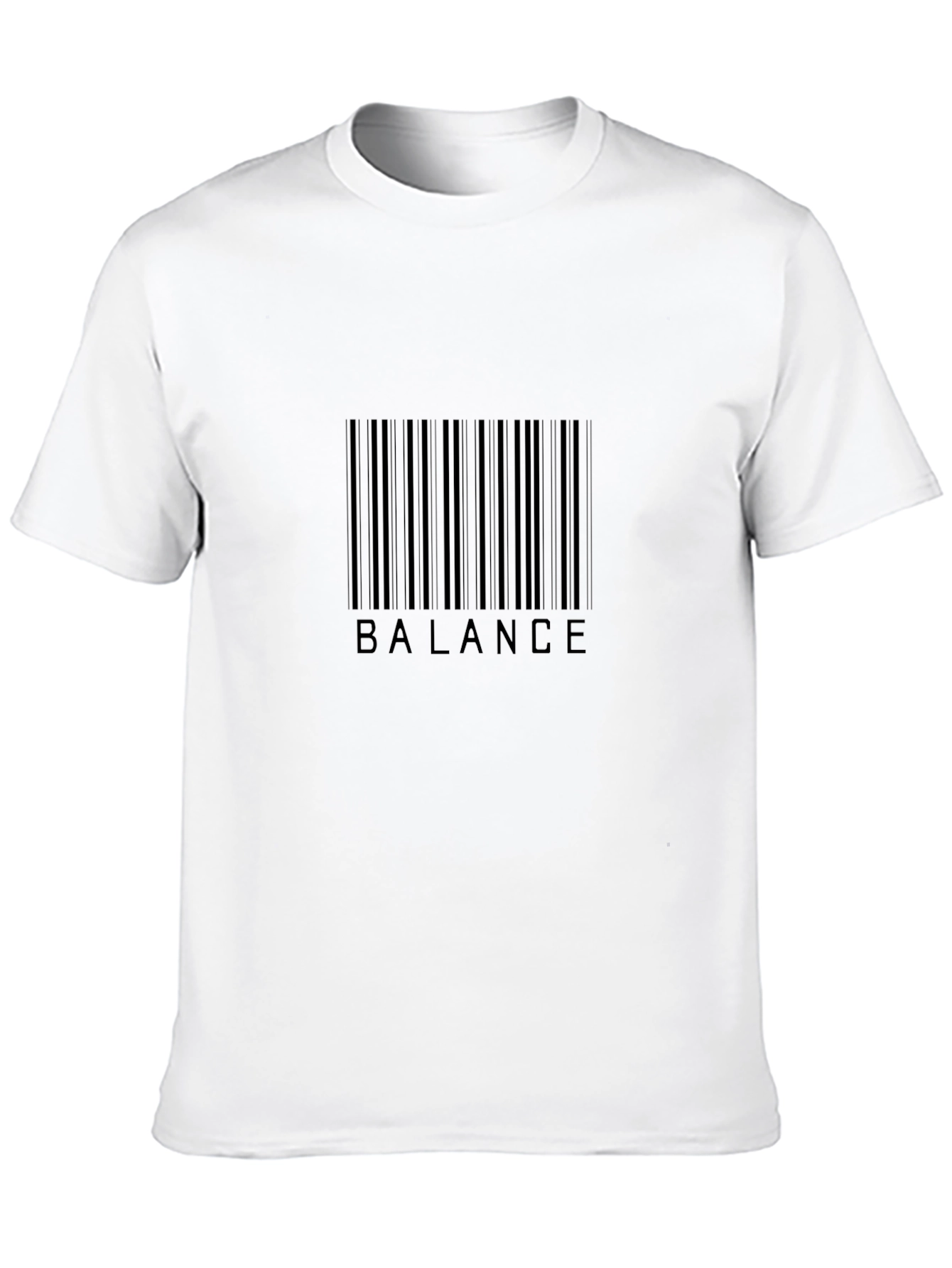 Balance Barcode Black T-Shirt - Mens Graphic Tee
