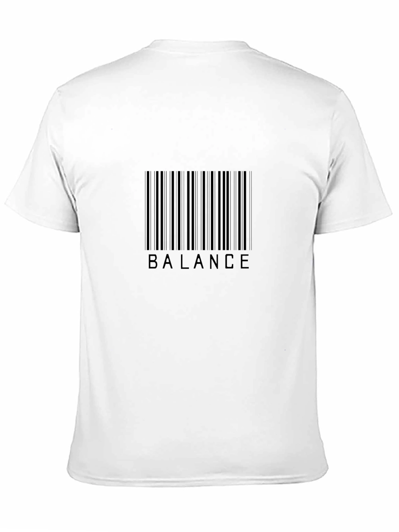 Balance Barcode Black T-Shirt - Mens Graphic Tee