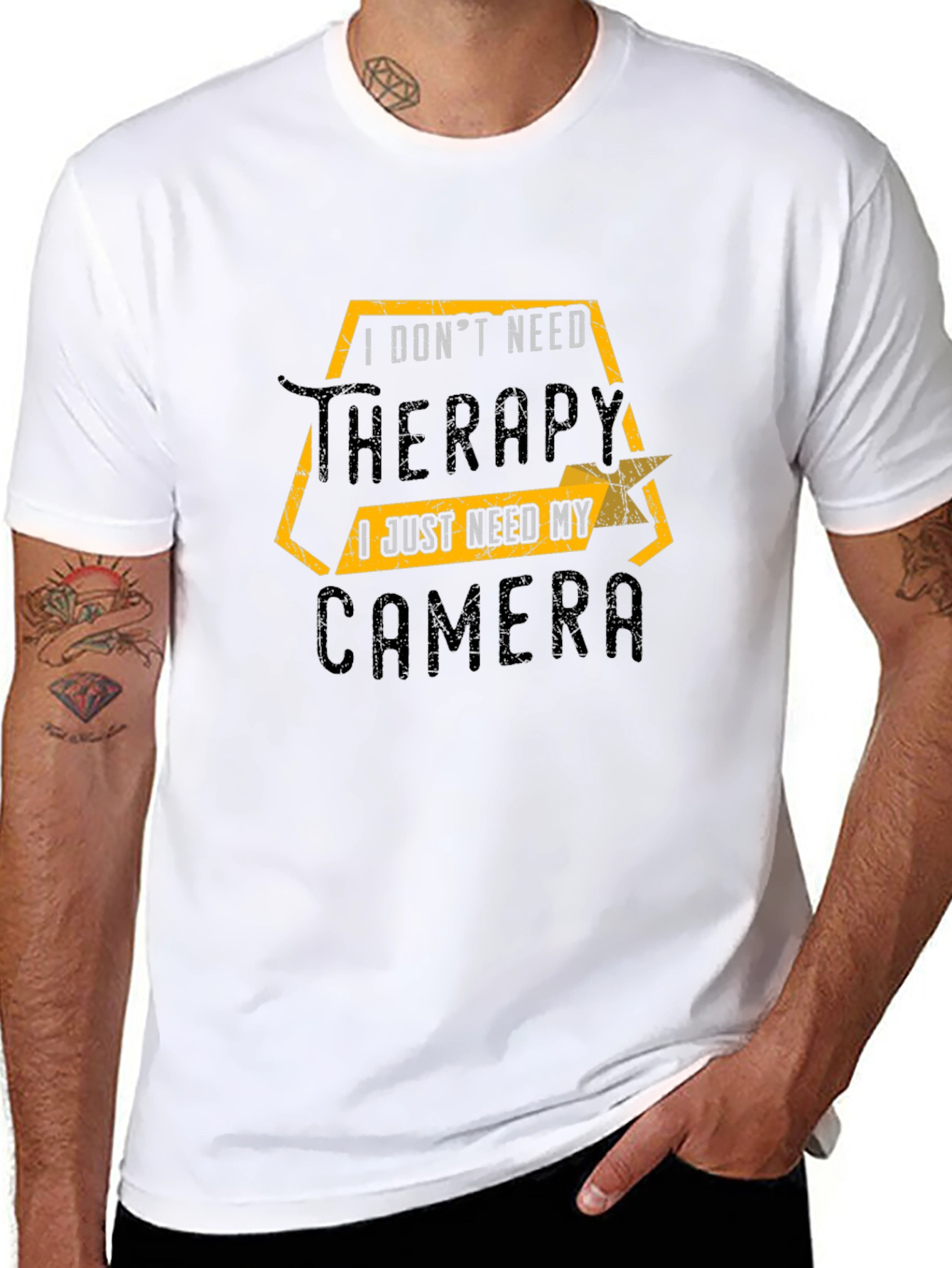 Therapy Camera Black T-Shirt