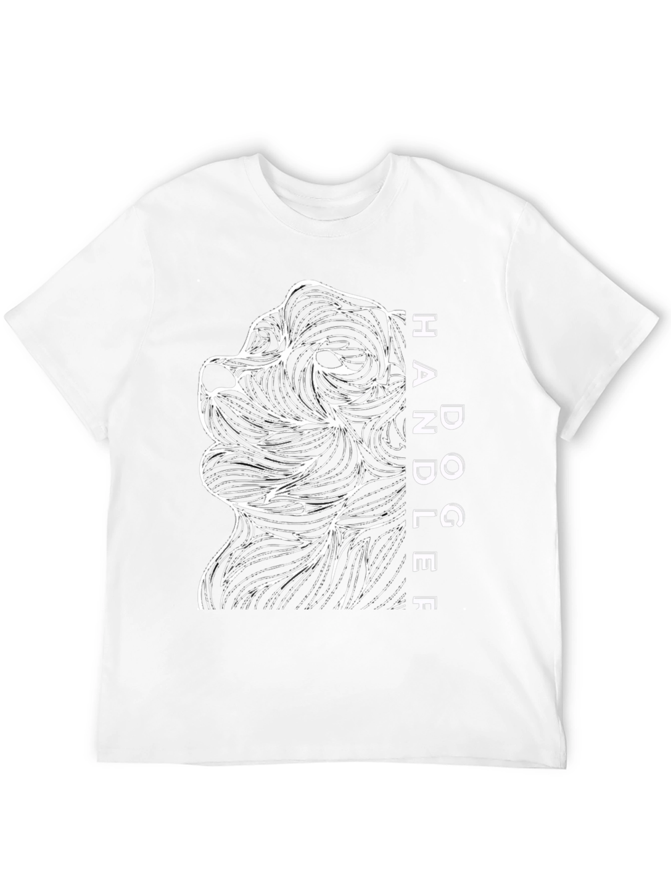 Dog Handler Graphic Tee - Abstract Dog Lovers Gift