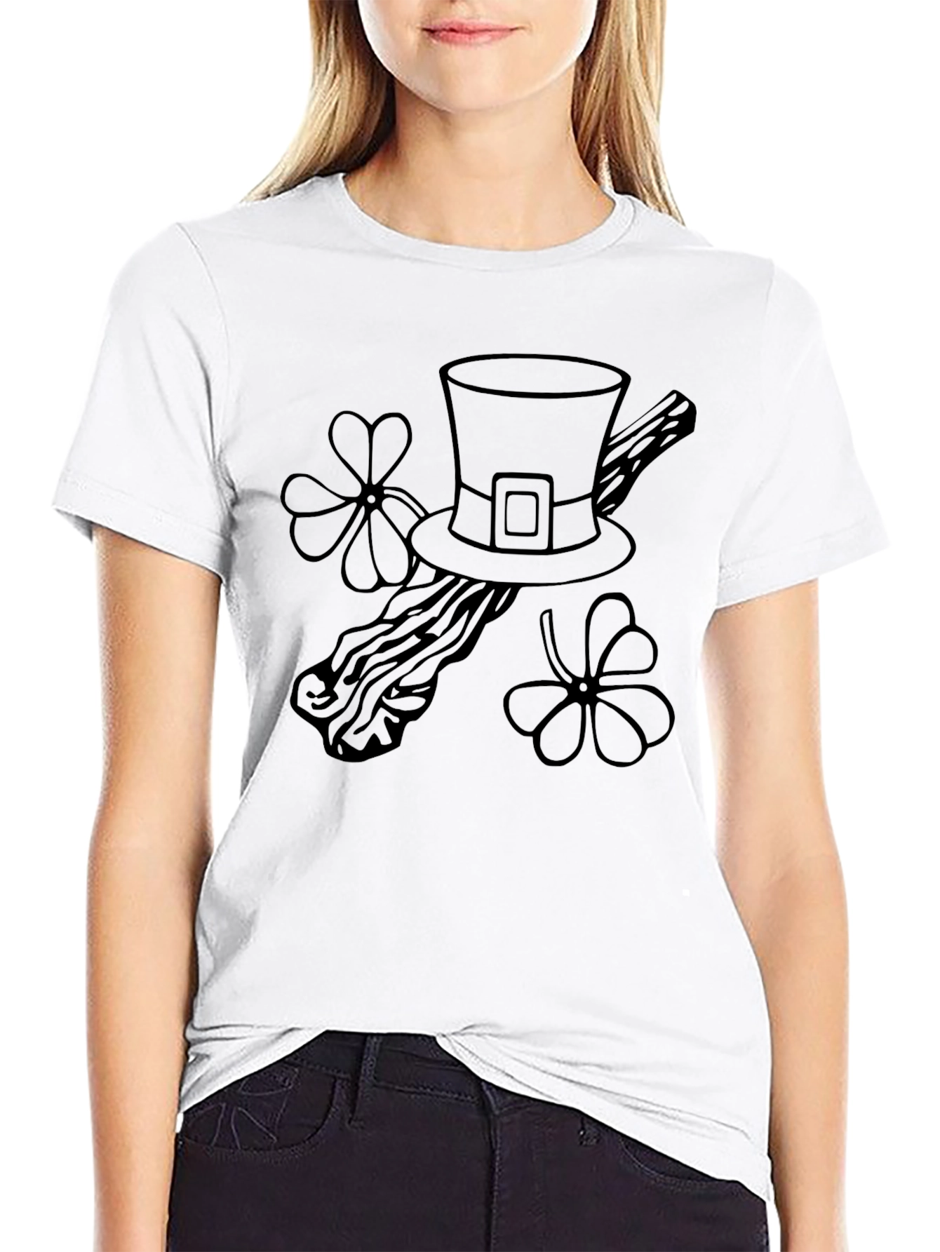 St. Patricks Day Hat & Clover Tee