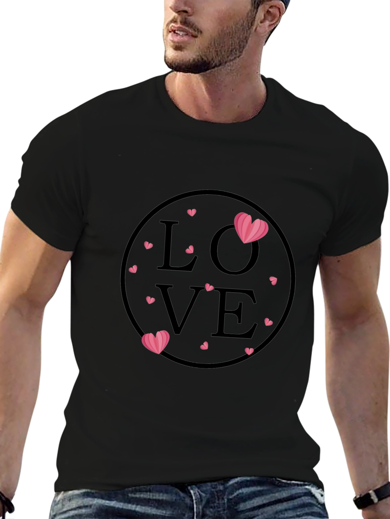Love Heart Graphic Tee - Valentines Day Gift