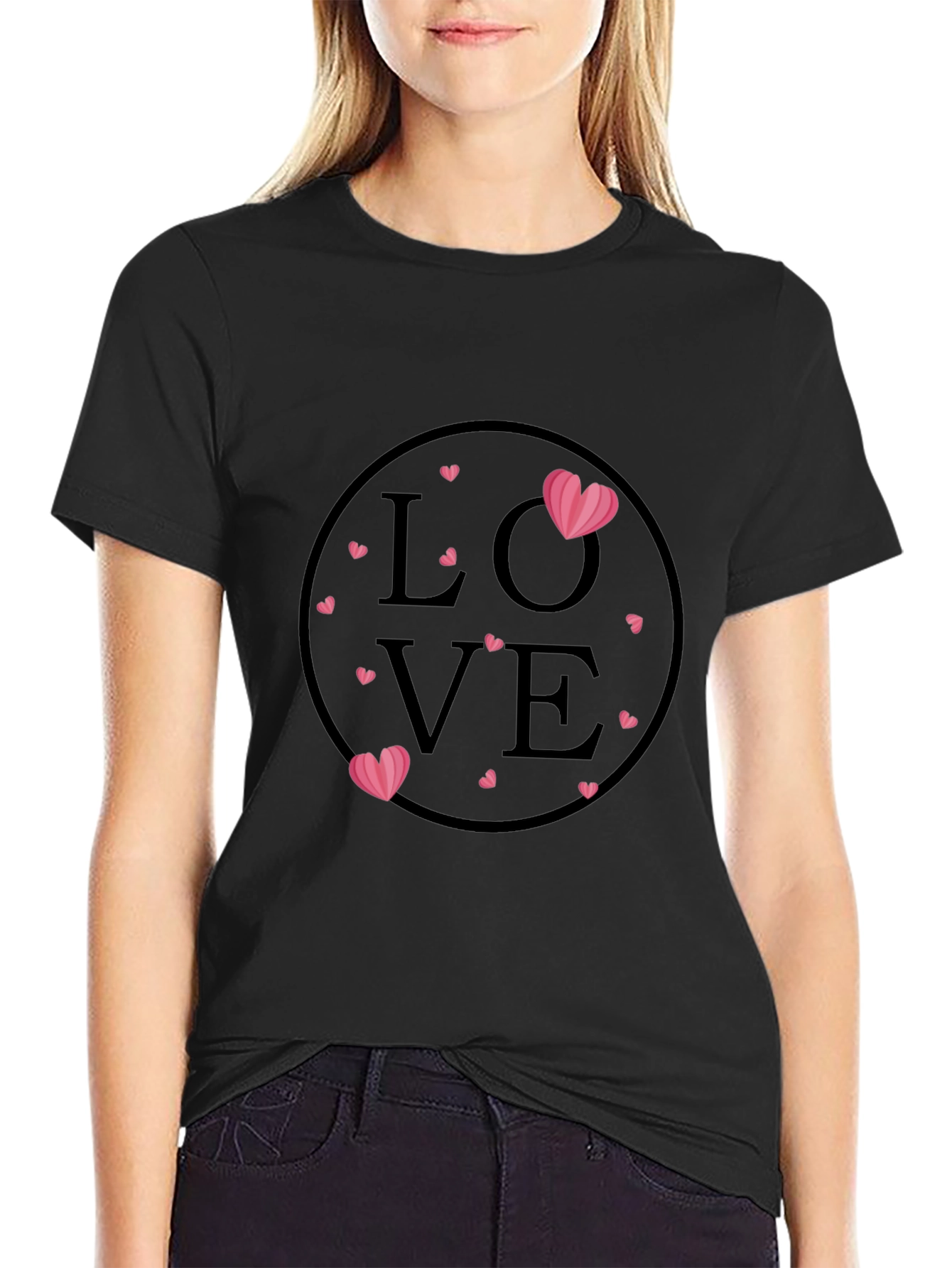 Love Heart Graphic Tee - Valentines Day Gift