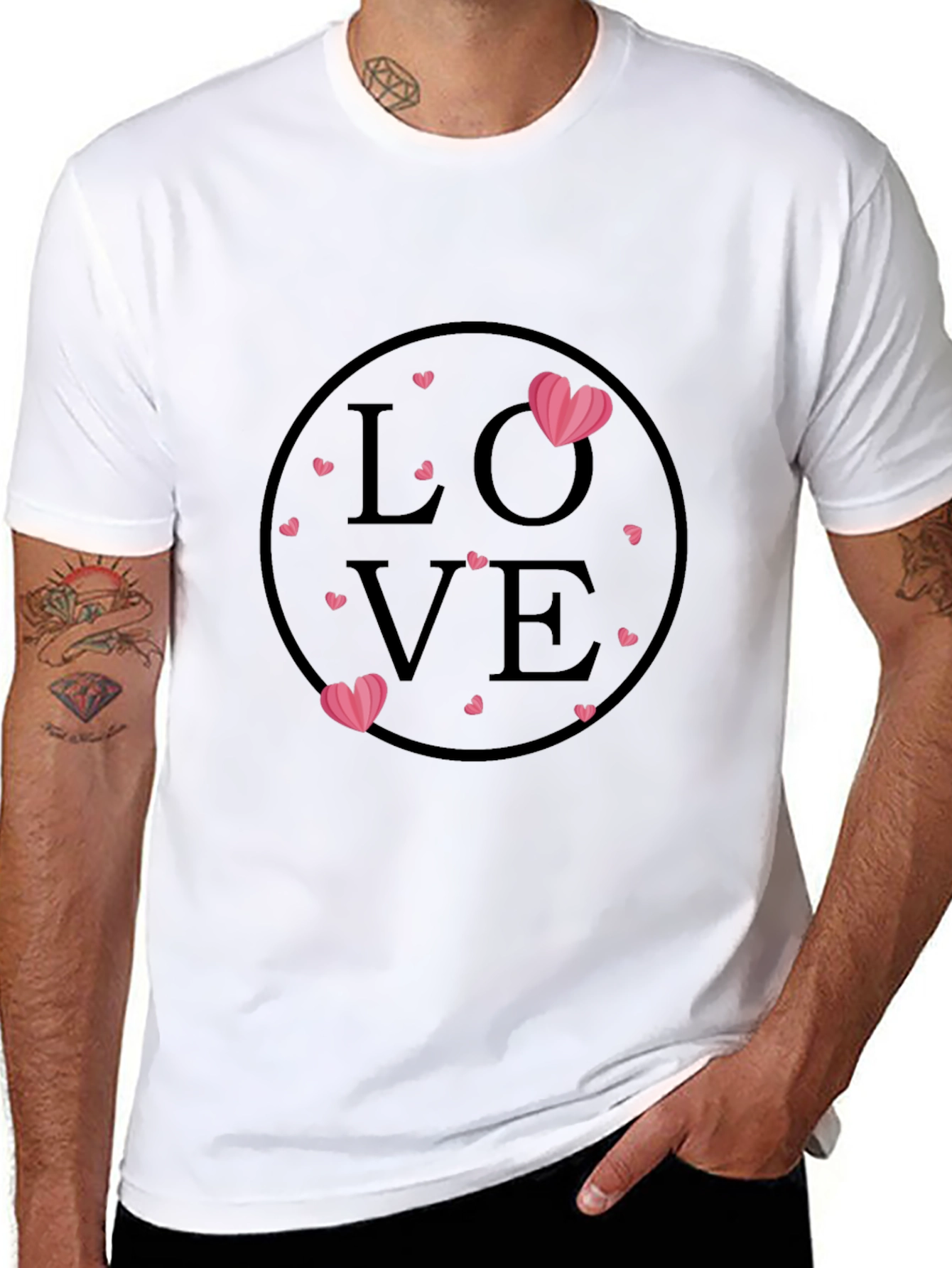 Love Heart Graphic Tee - Valentines Day Gift