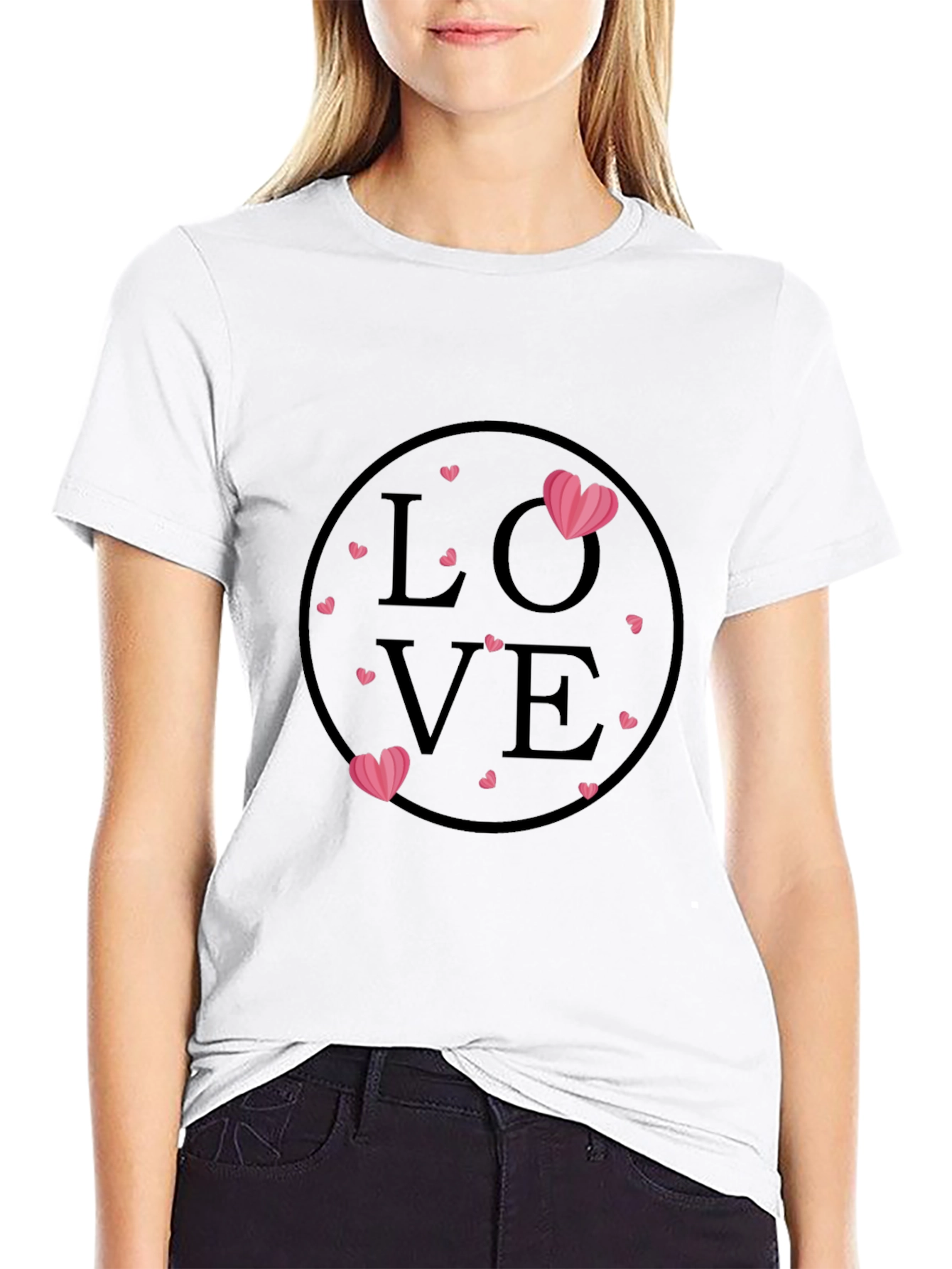 Love Heart Graphic Tee - Valentines Day Gift