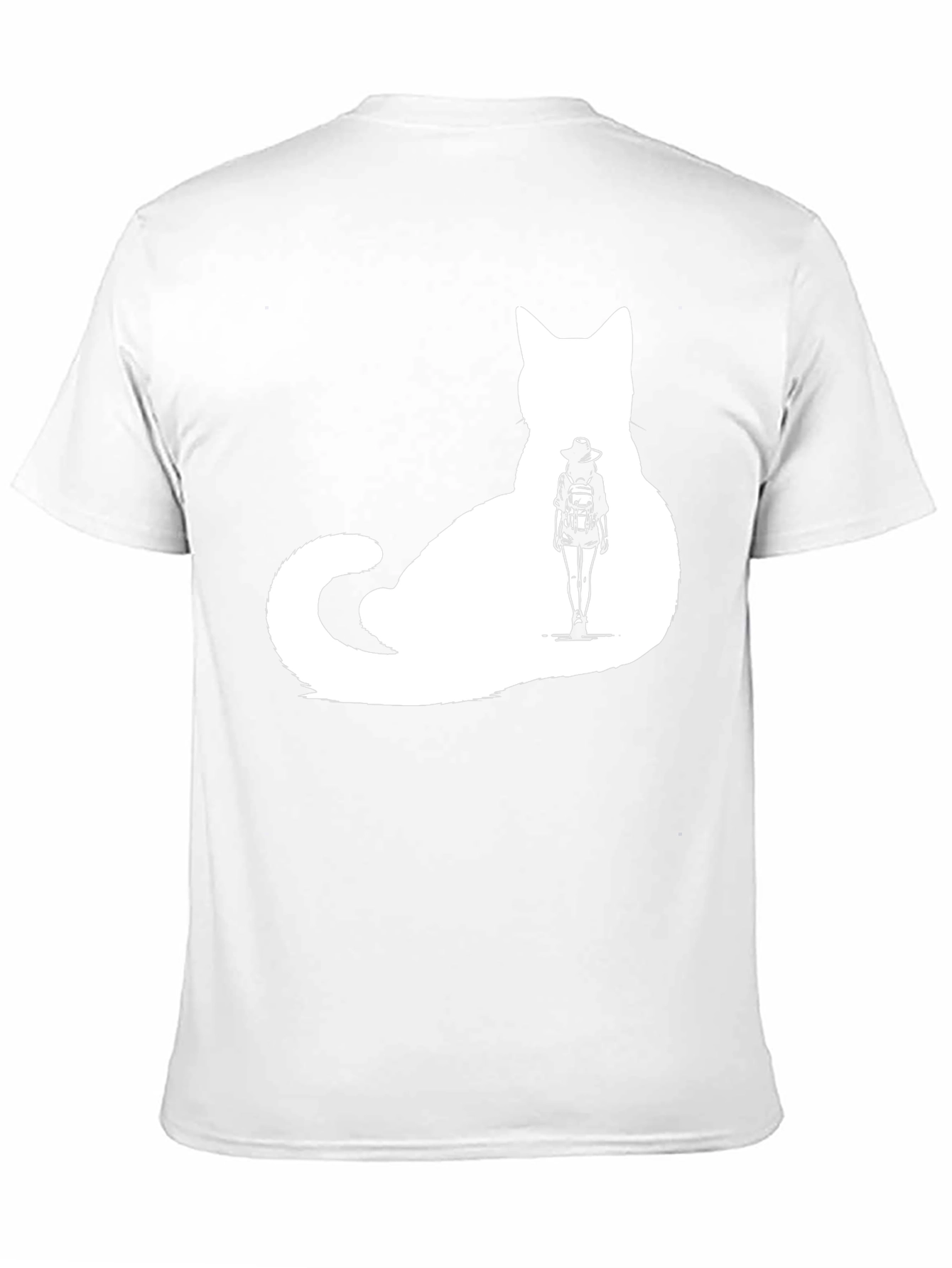 Cat Silhouette Graphic Tee - Adventure Awaits