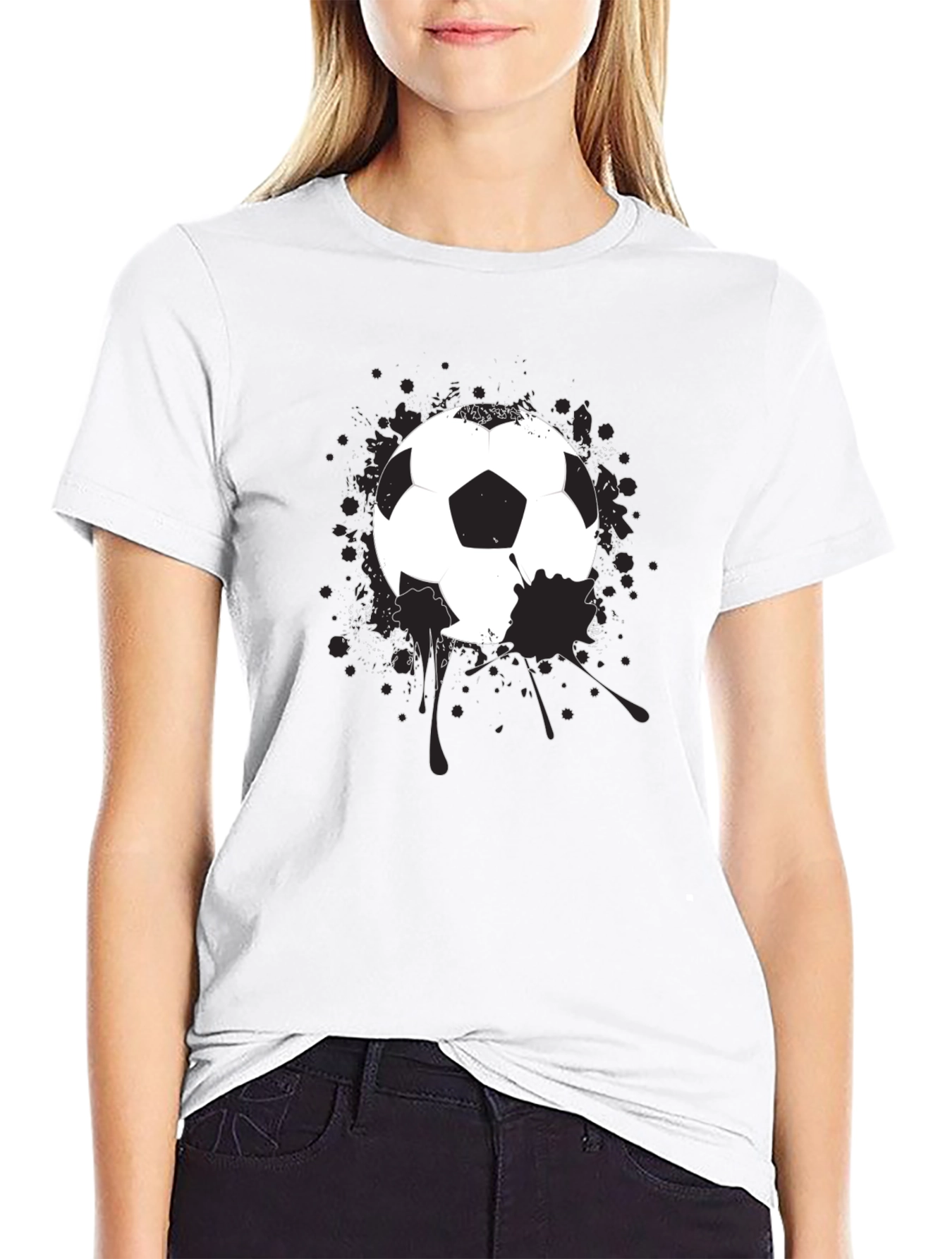 Soccer Ball Splatter Graphic T-Shirt
