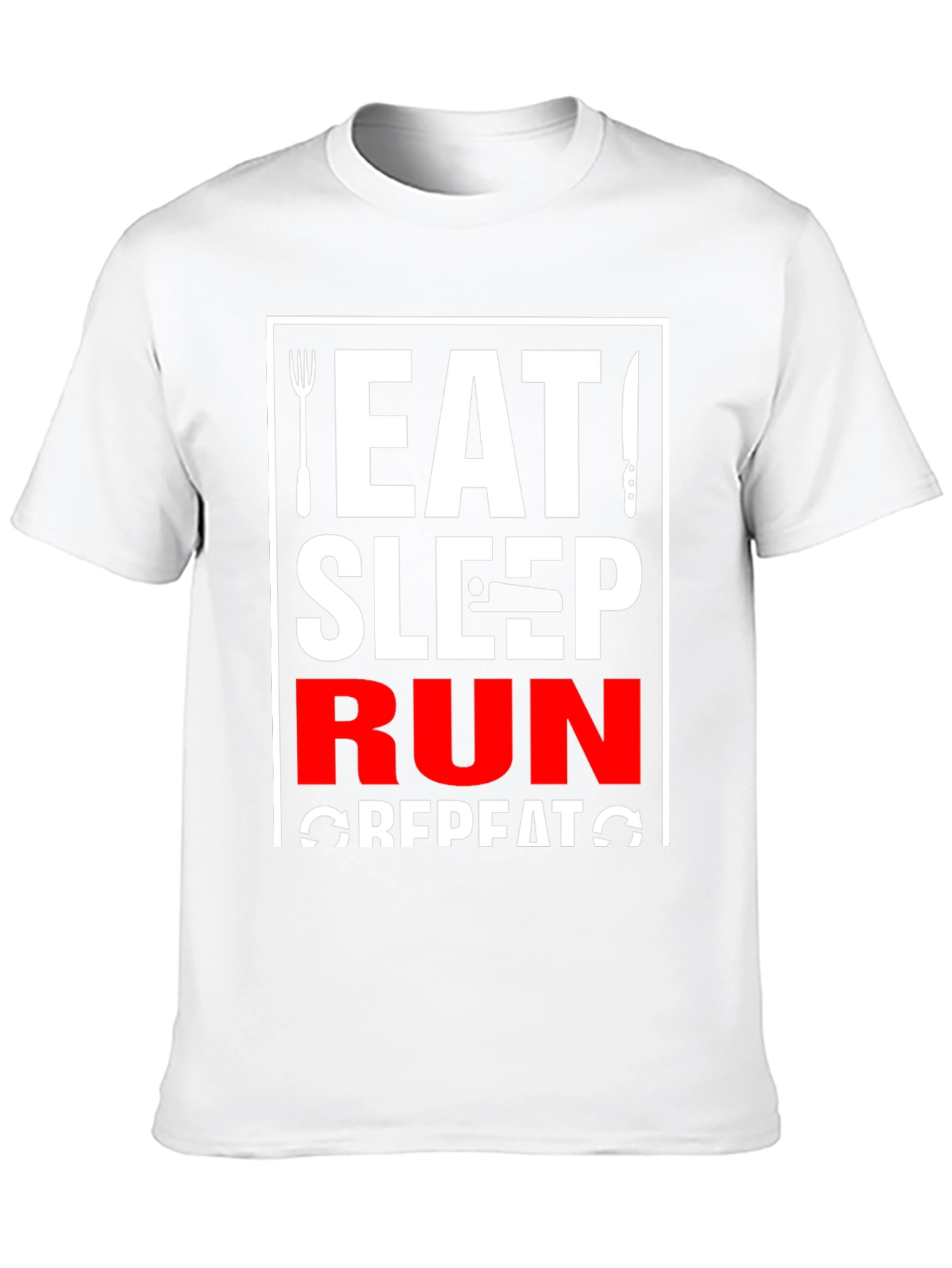 Eat Sleep Run Repeat Black Graphic Tee