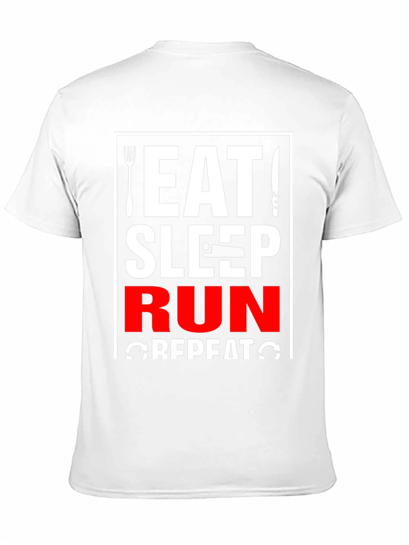 Eat Sleep Run Repeat Black Graphic Tee