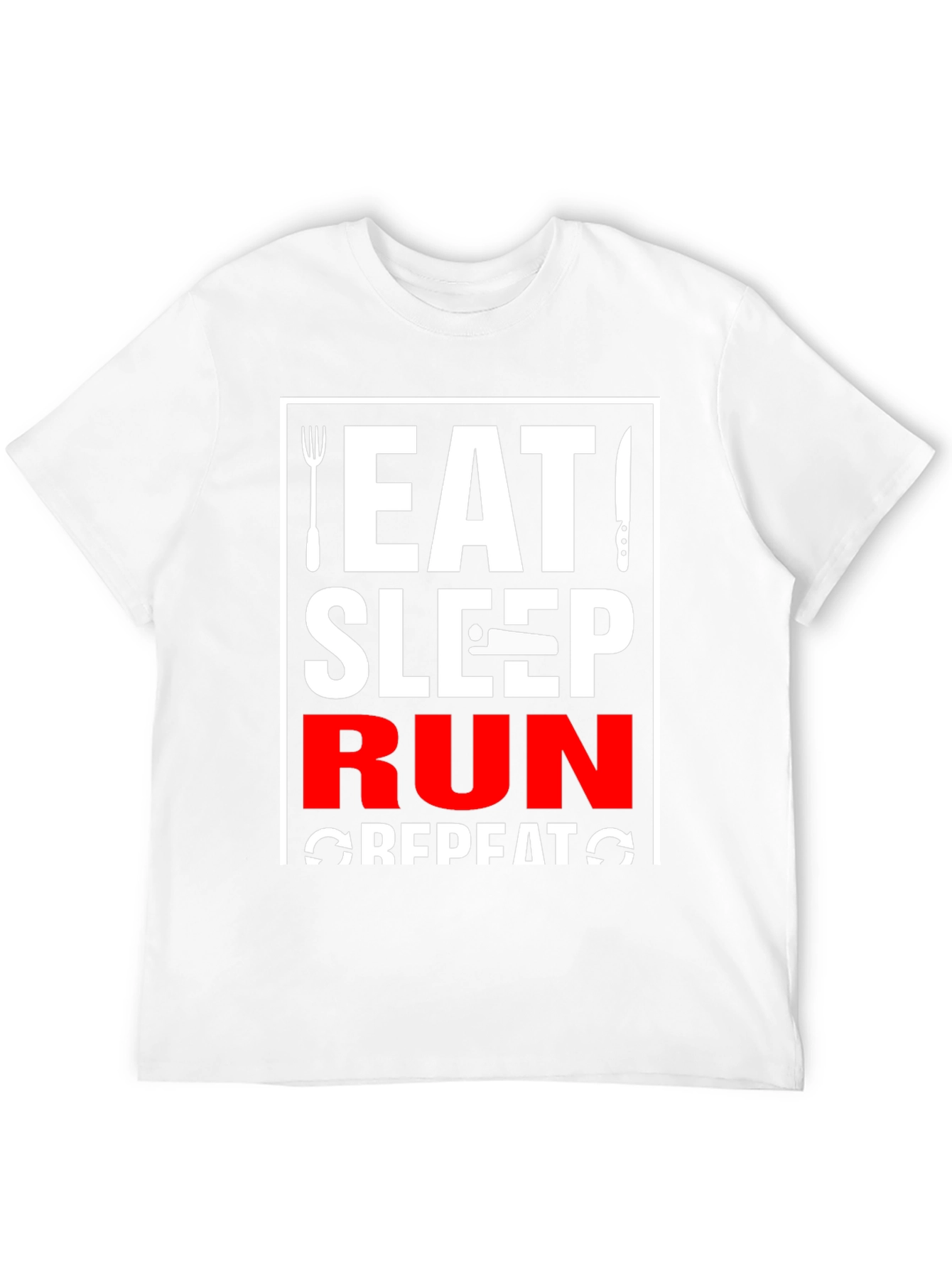 Eat Sleep Run Repeat Black Graphic Tee