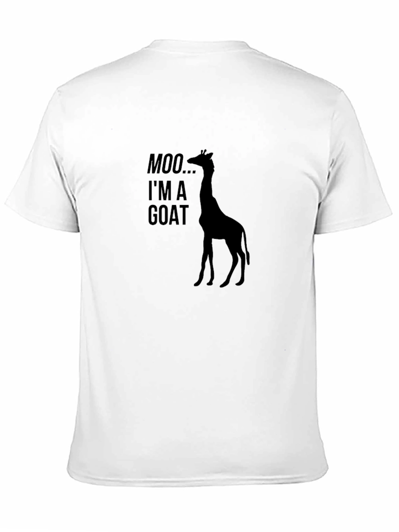 Funny Giraffe Goat T-Shirt - Black