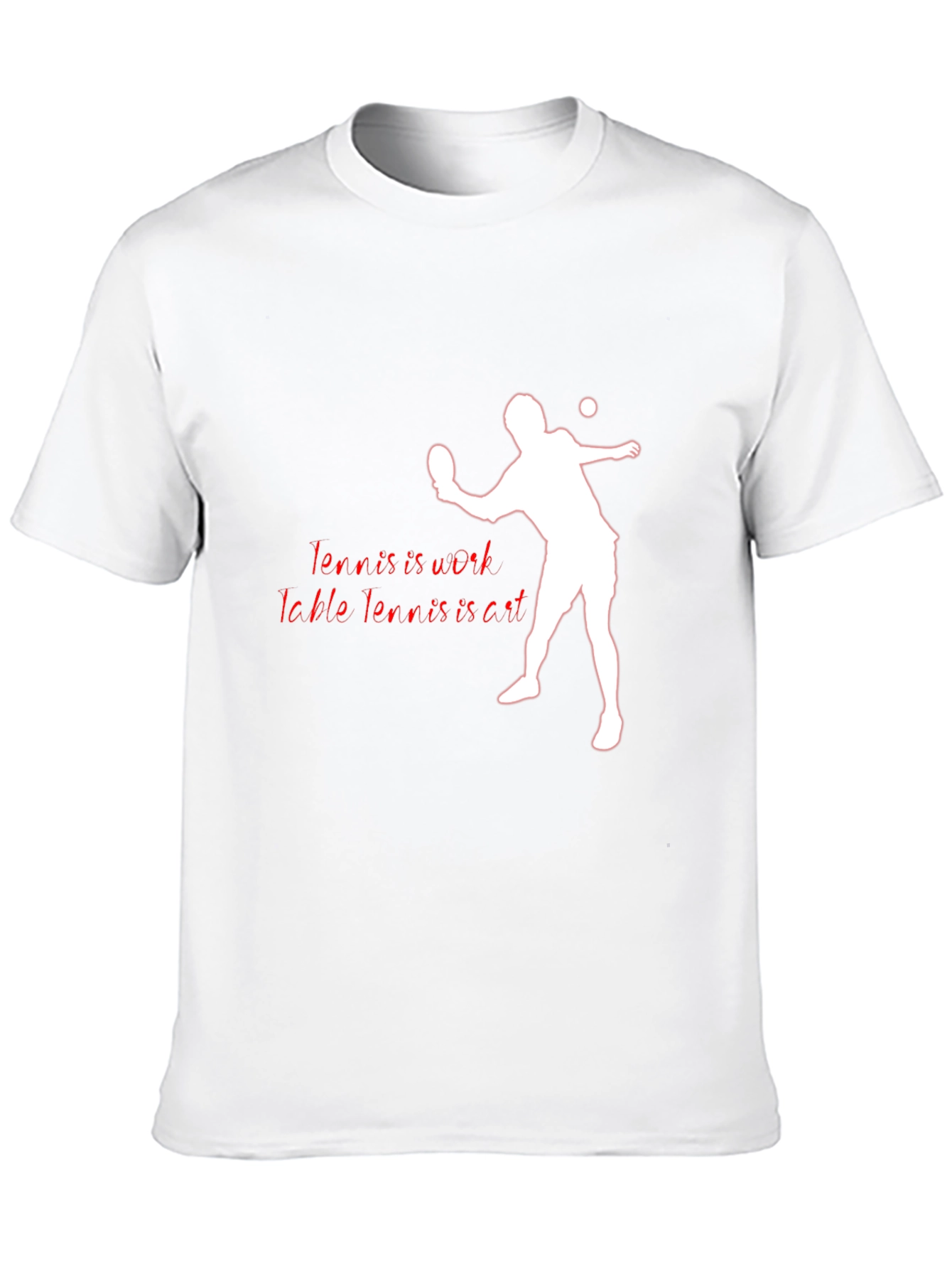 Table Tennis Art Black T-Shirt