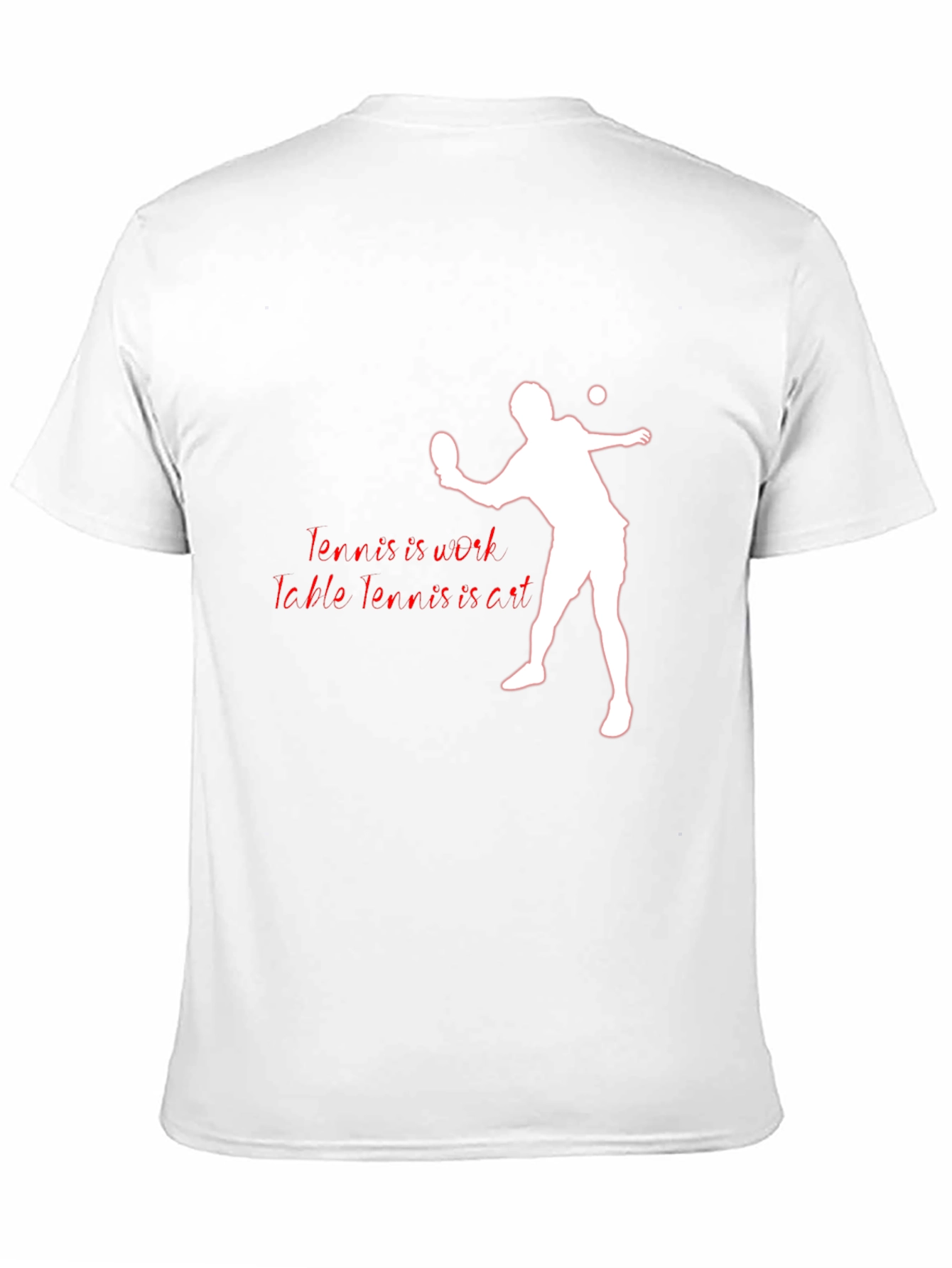 Table Tennis Art Black T-Shirt