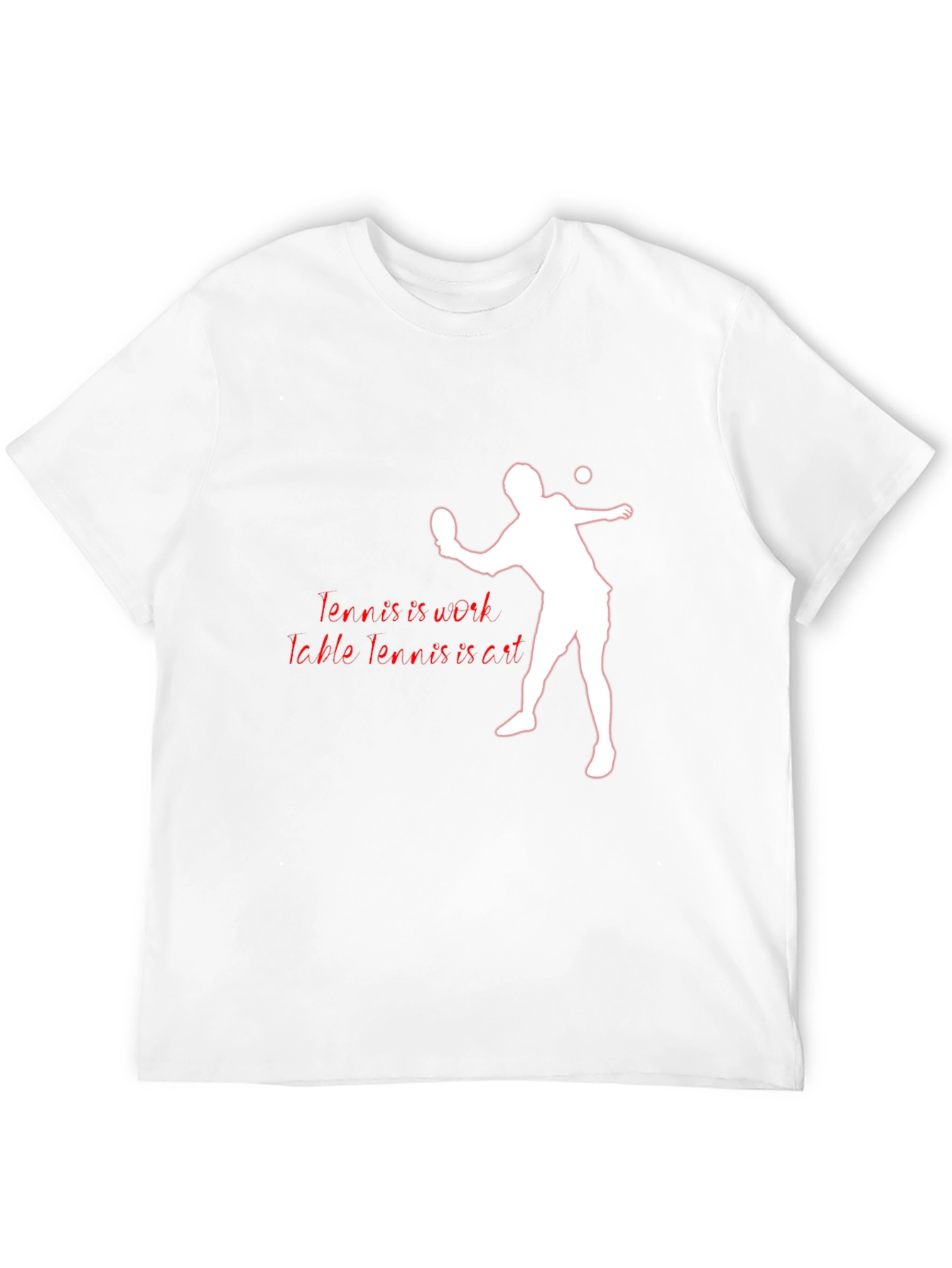 Table Tennis Art Black T-Shirt
