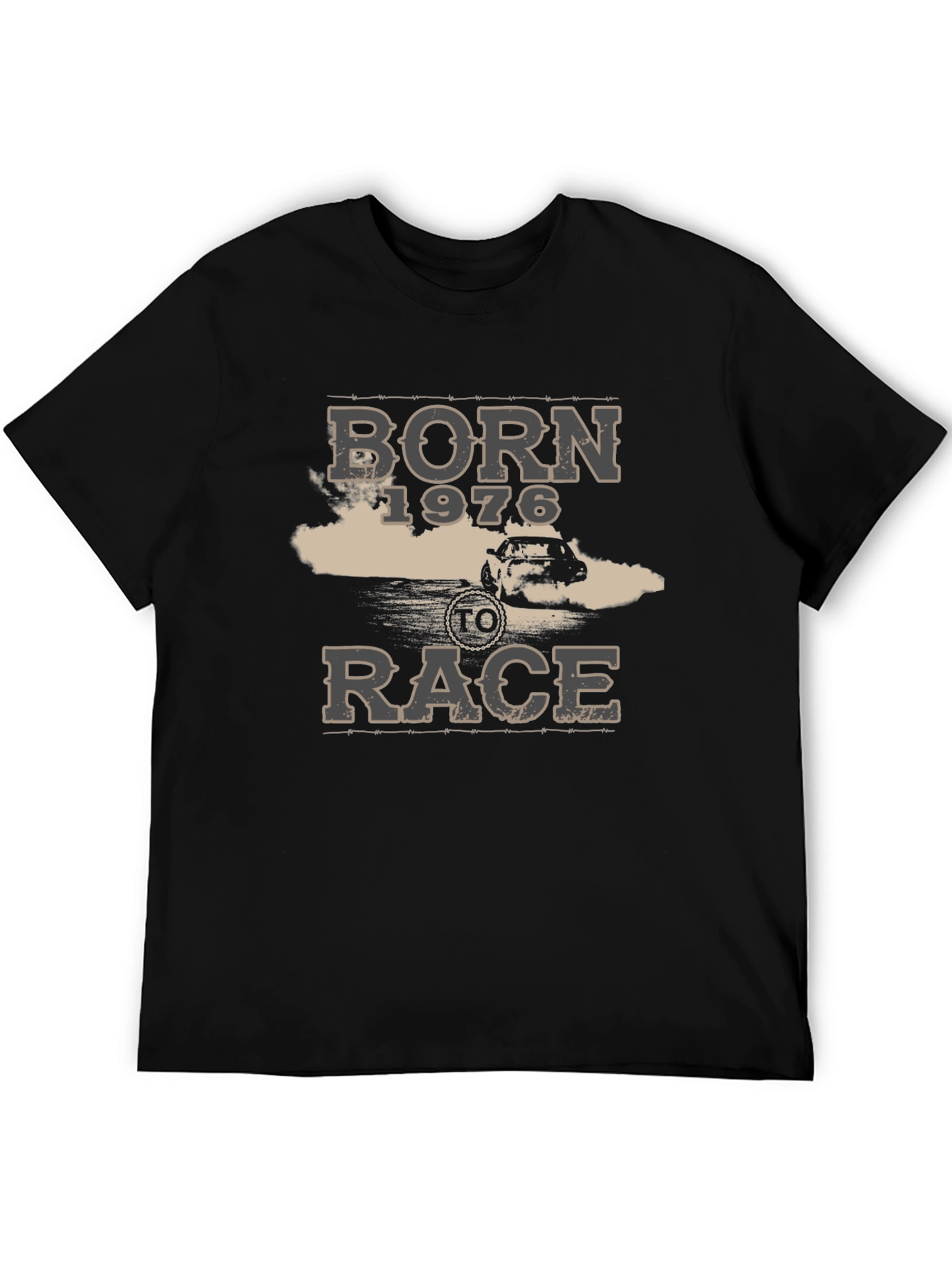 Born 1976 to Race Black Graphic Tee