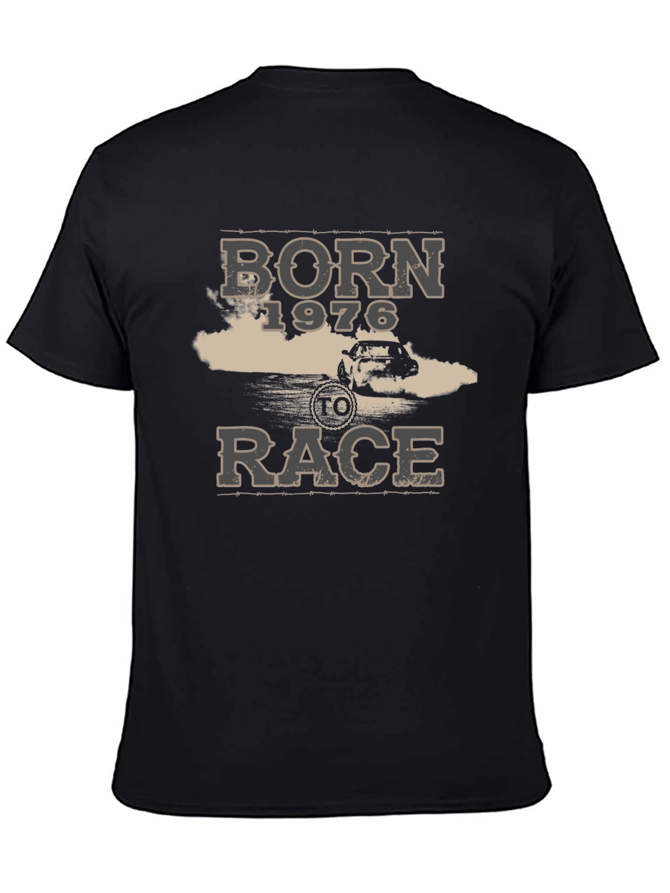 Born 1976 to Race Black Graphic Tee