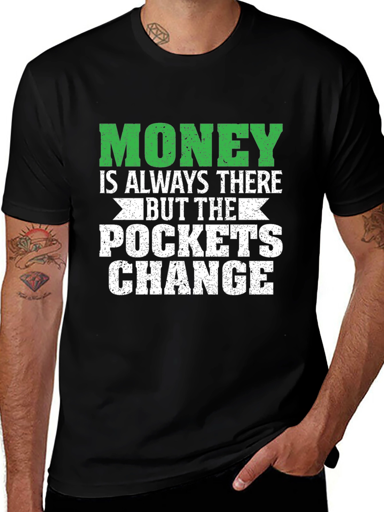 Money Pockets Change Graphic T-Shirt