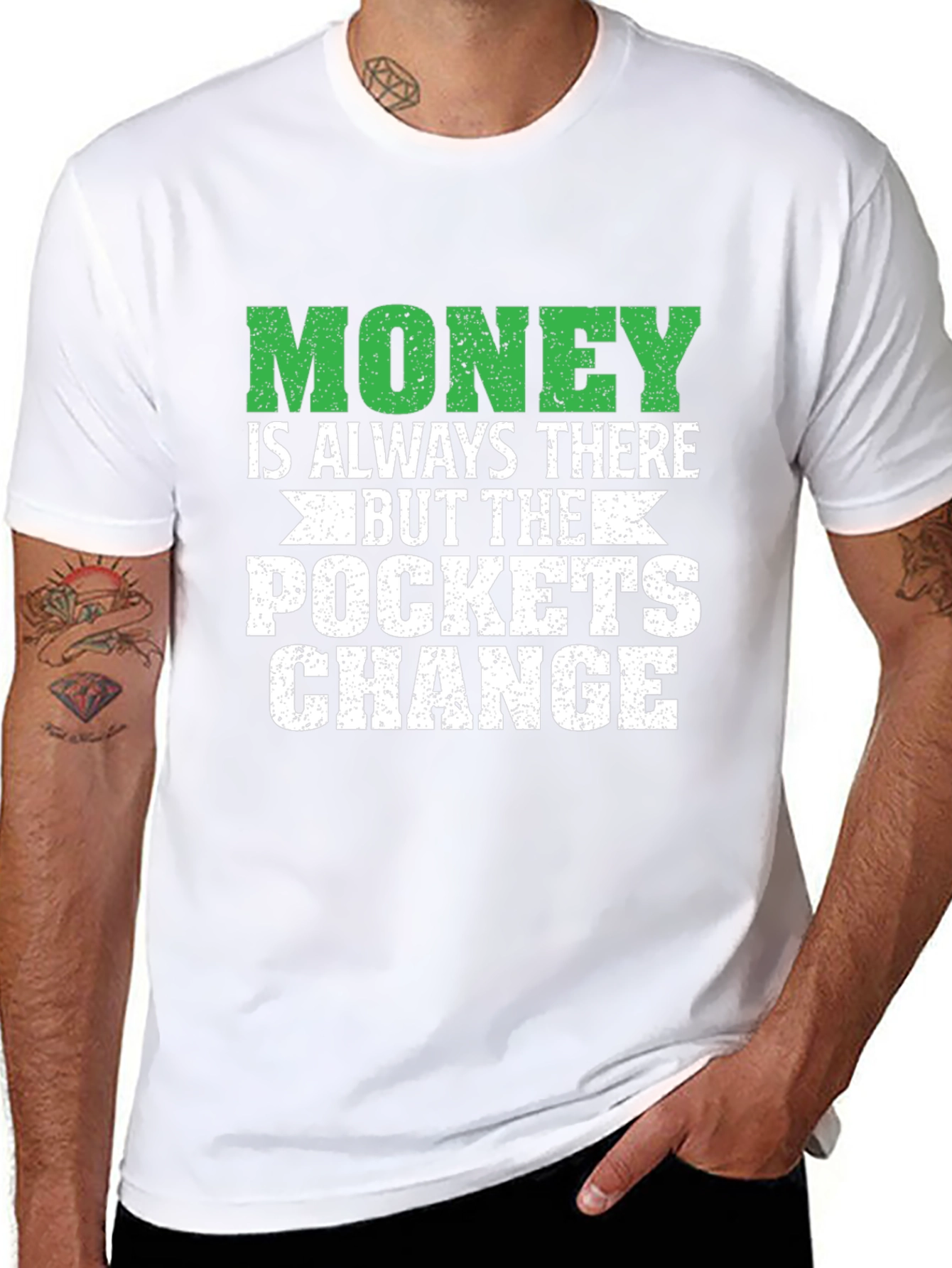 Money Pockets Change Graphic T-Shirt