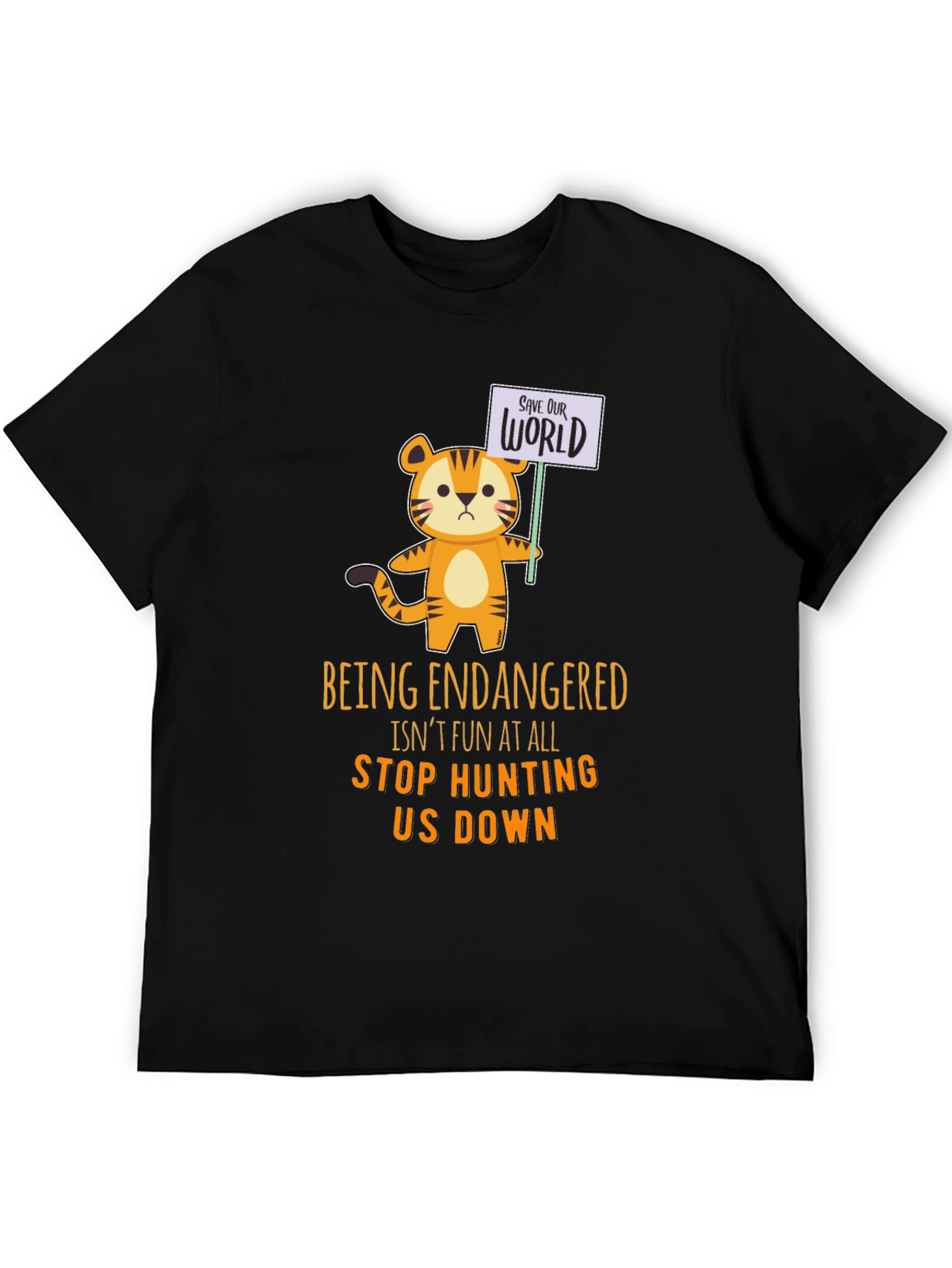 Endangered Tiger Graphic T-Shirt - Save the World