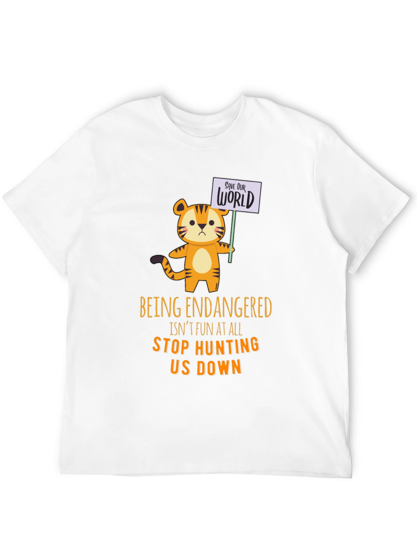Endangered Tiger Graphic T-Shirt - Save the World