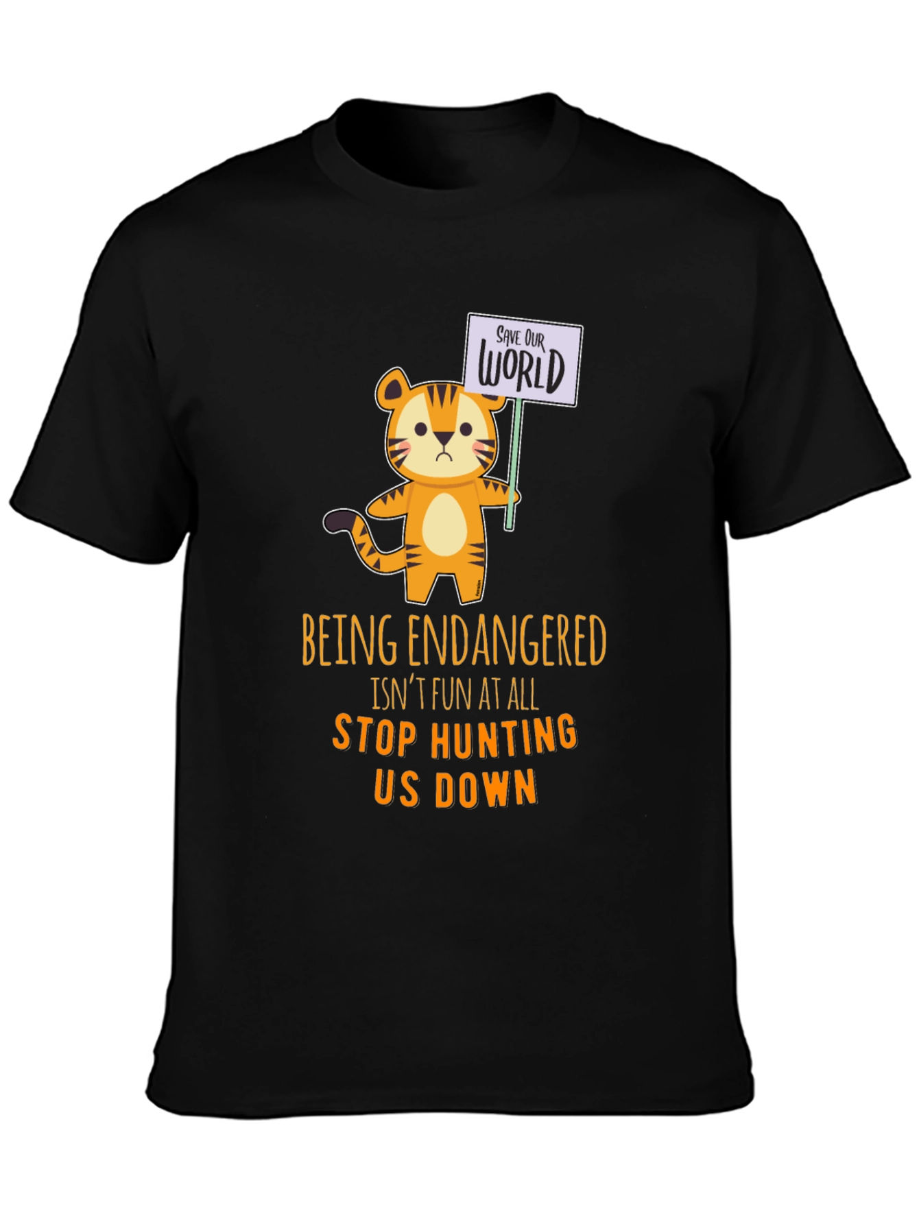 Endangered Tiger Graphic T-Shirt - Save the World