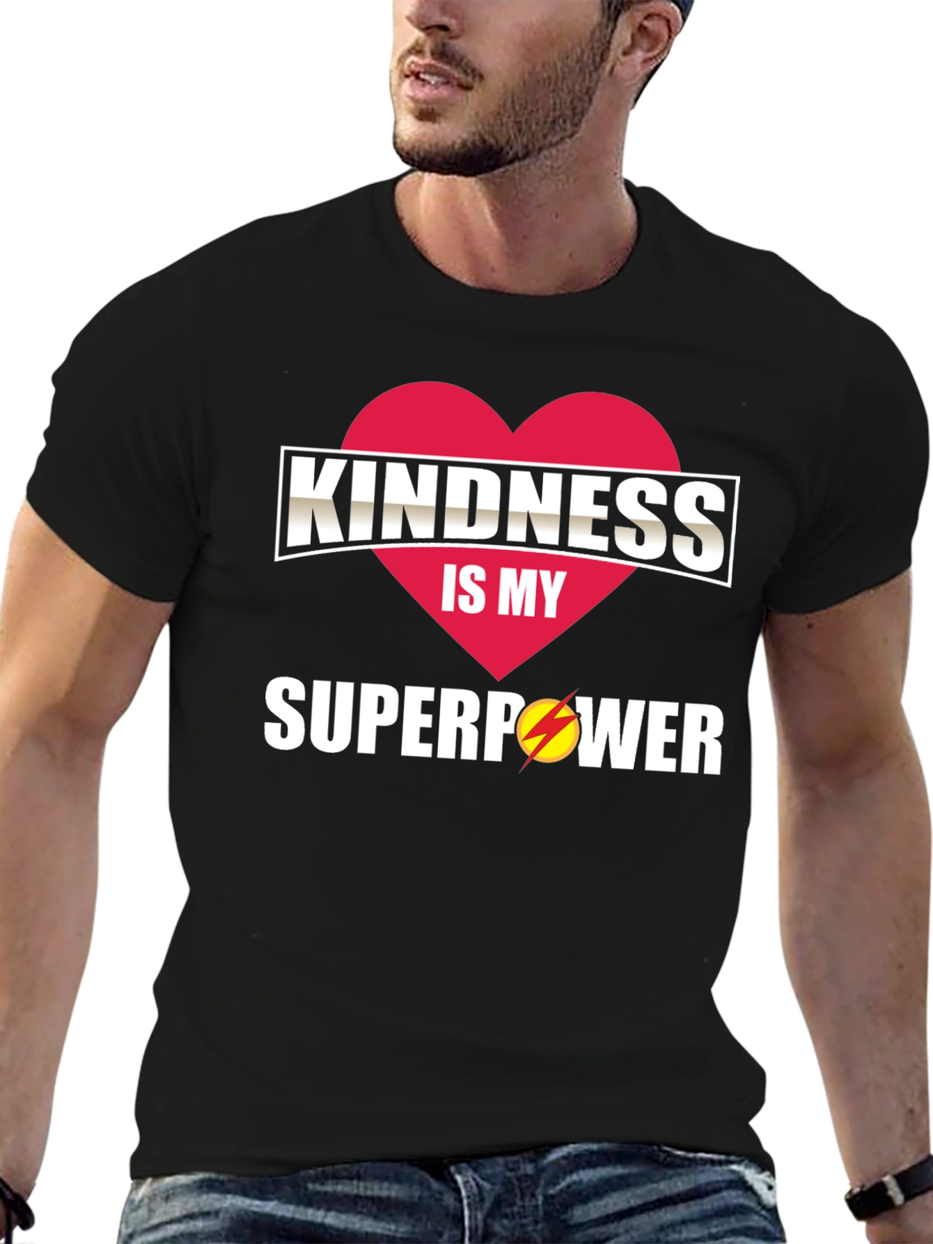 Kindness is My Superpower T-Shirt - Red Heart Design