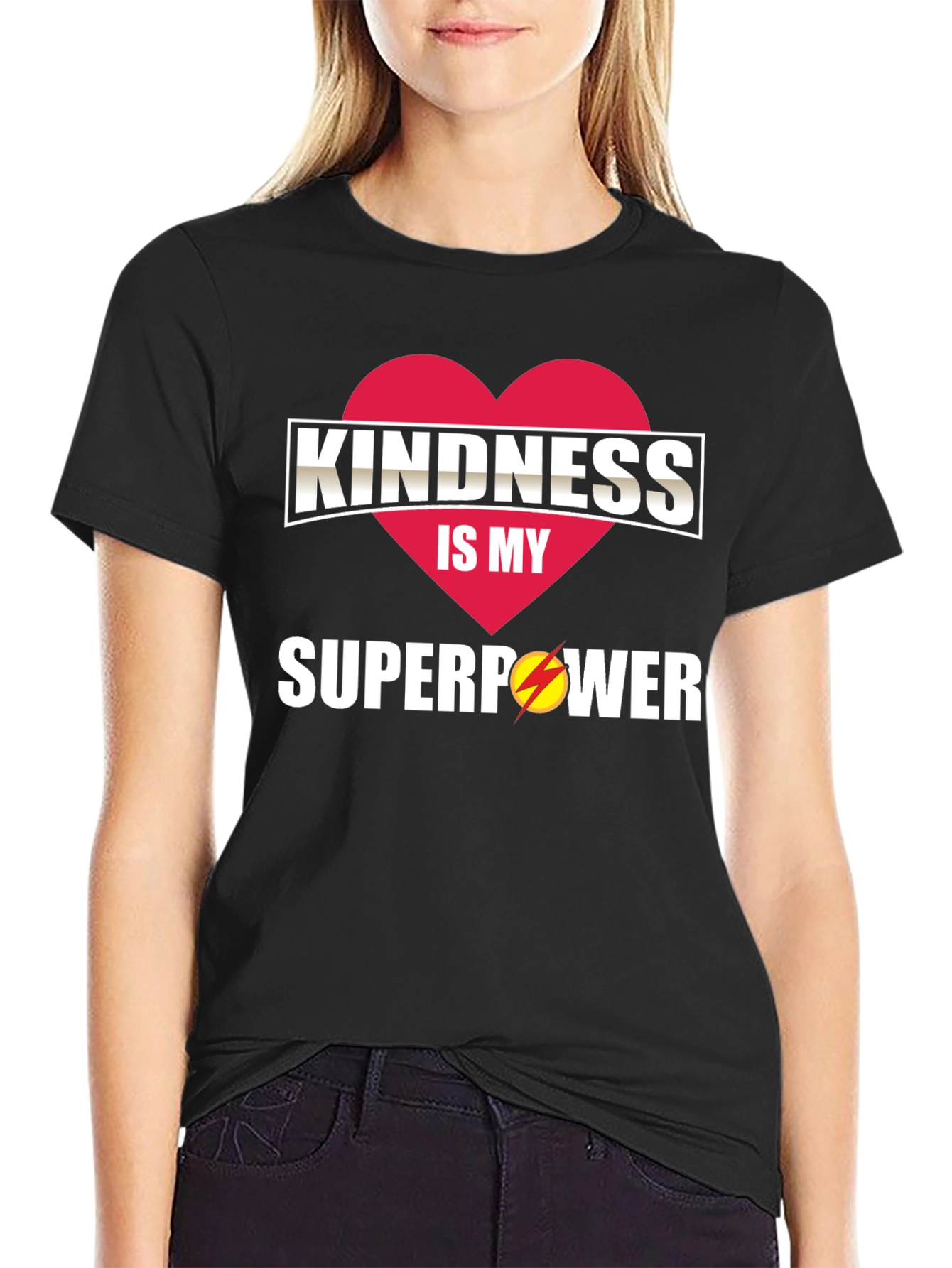 Kindness is My Superpower T-Shirt - Red Heart Design