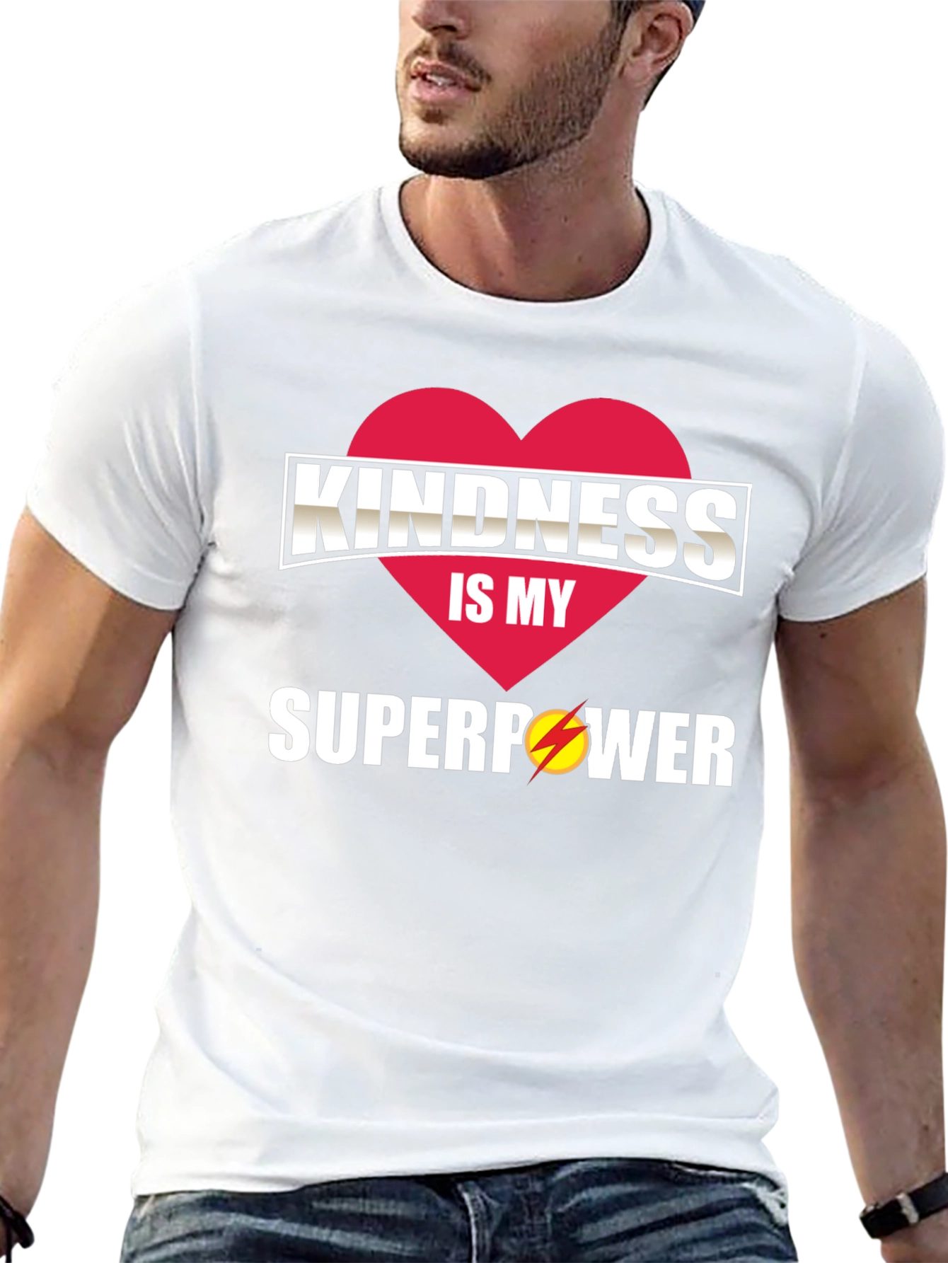 Kindness is My Superpower T-Shirt - Red Heart Design