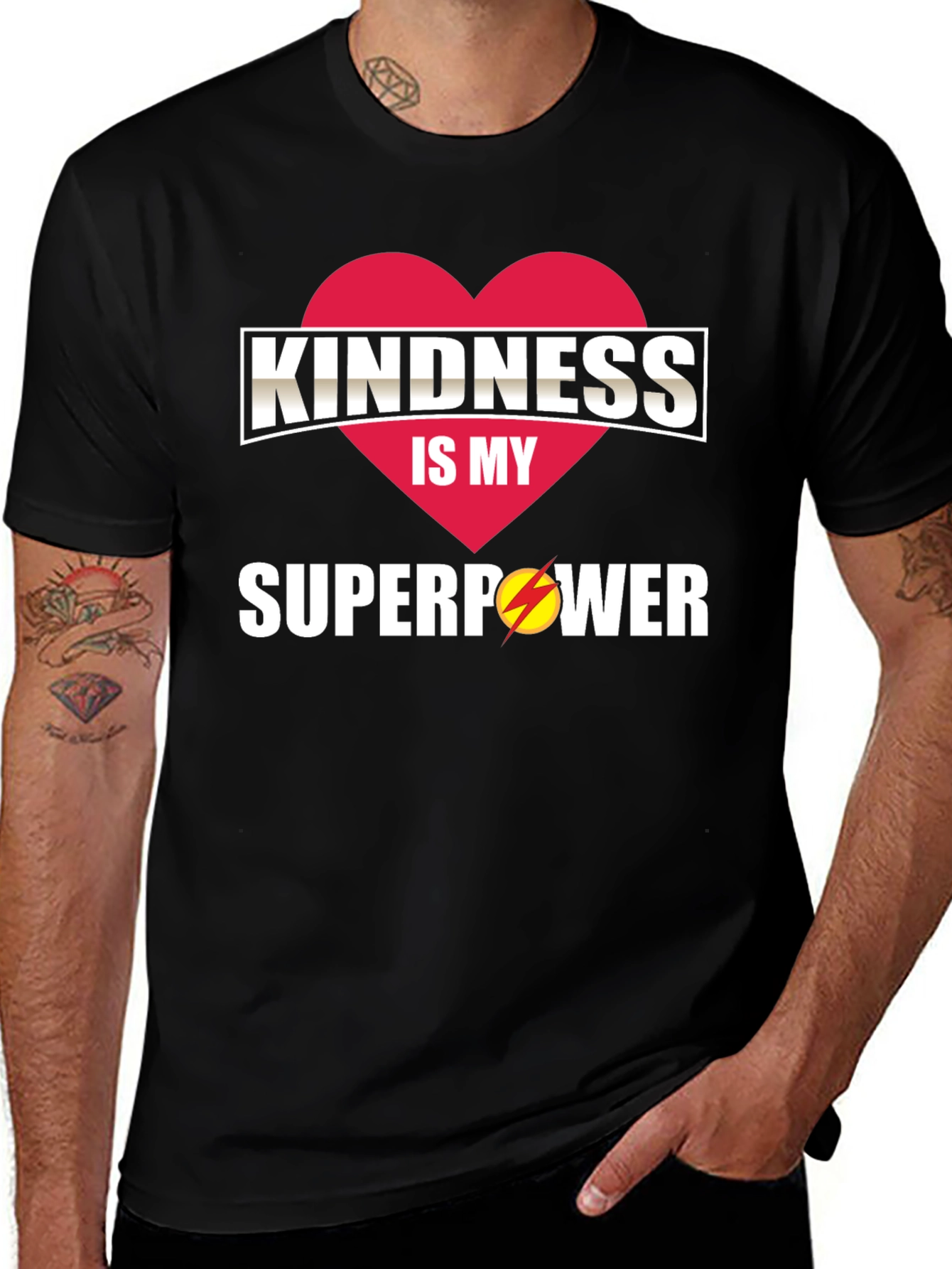 Kindness is My Superpower T-Shirt - Red Heart Design