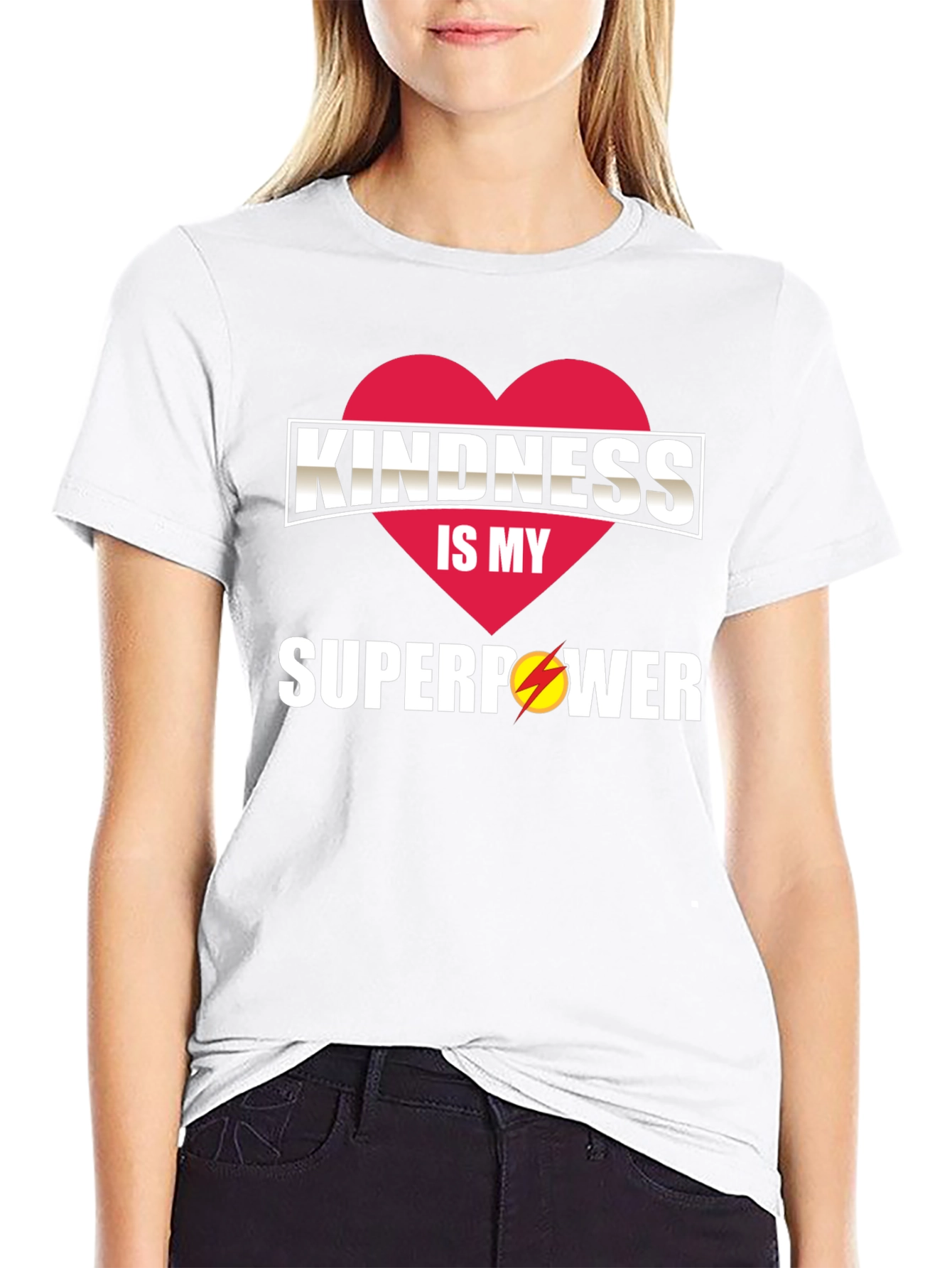 Kindness is My Superpower T-Shirt - Red Heart Design