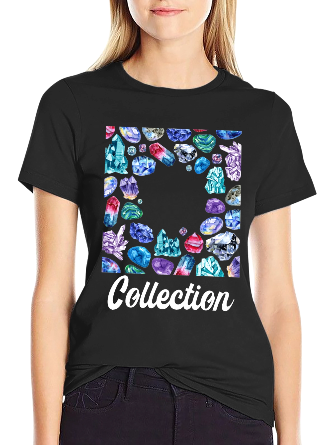 Crystal Collection Graphic Tee - Trendy Unisex T-Shirt