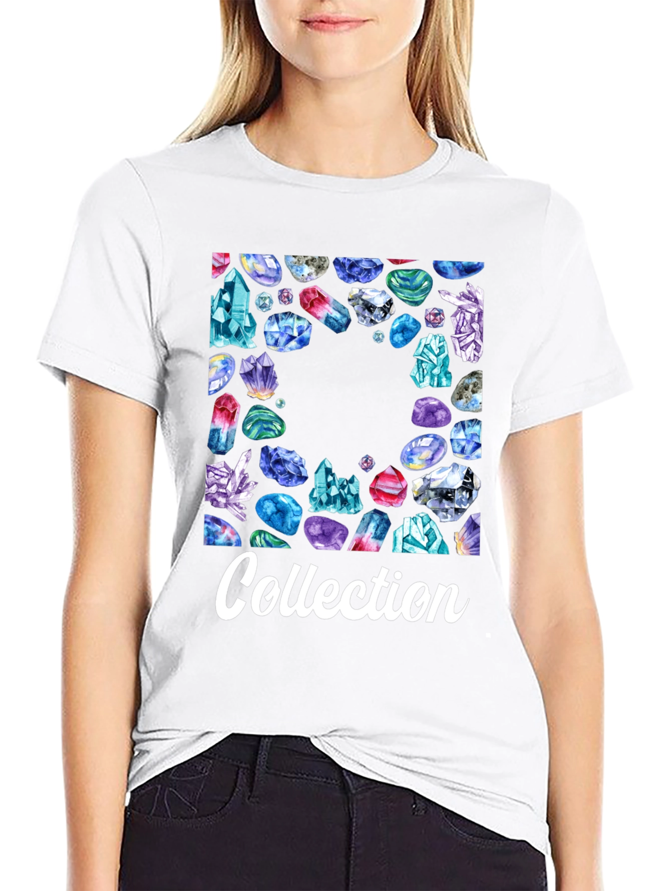 Crystal Collection Graphic Tee - Trendy Unisex T-Shirt