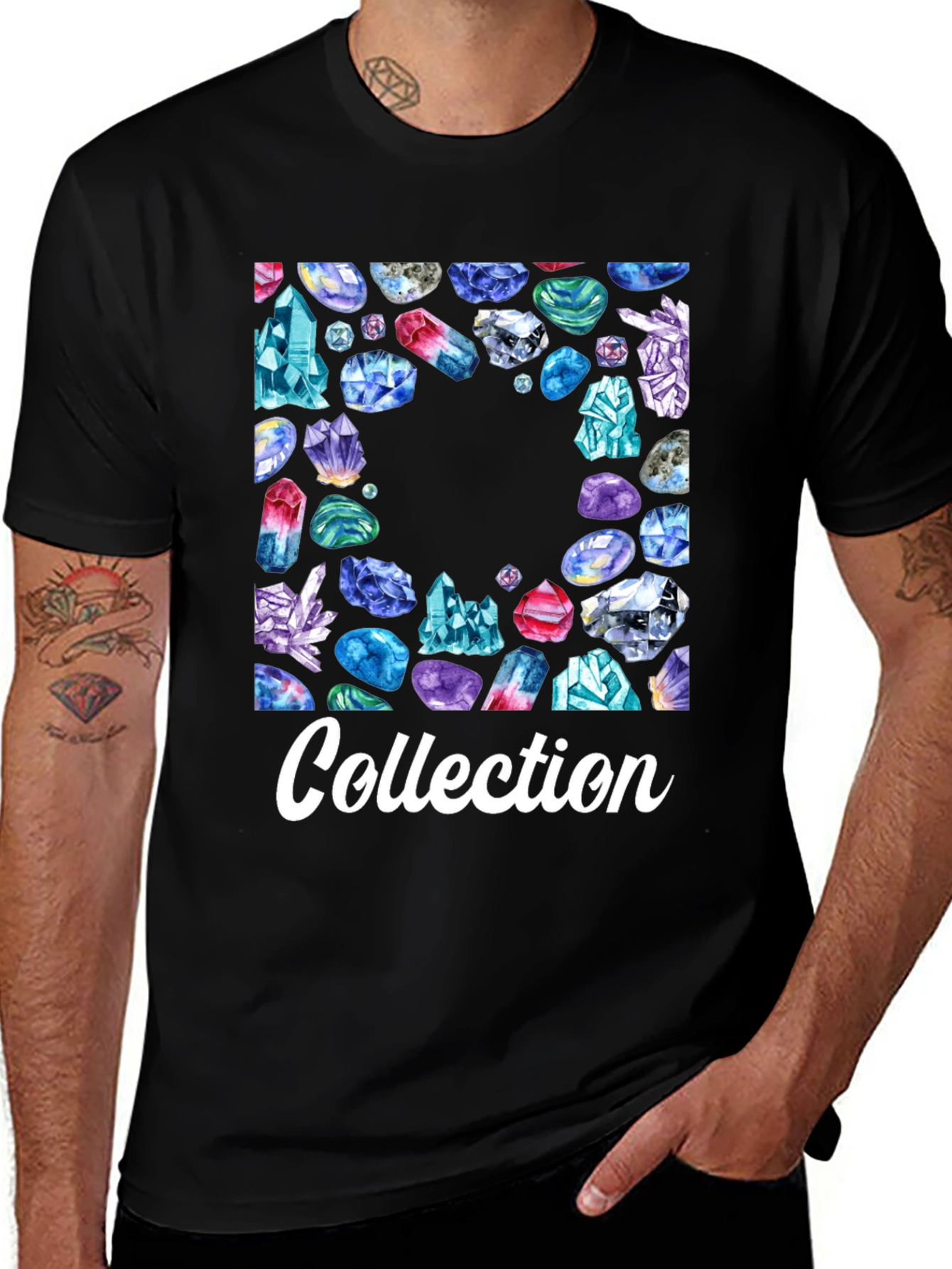Crystal Collection Graphic Tee - Trendy Unisex T-Shirt