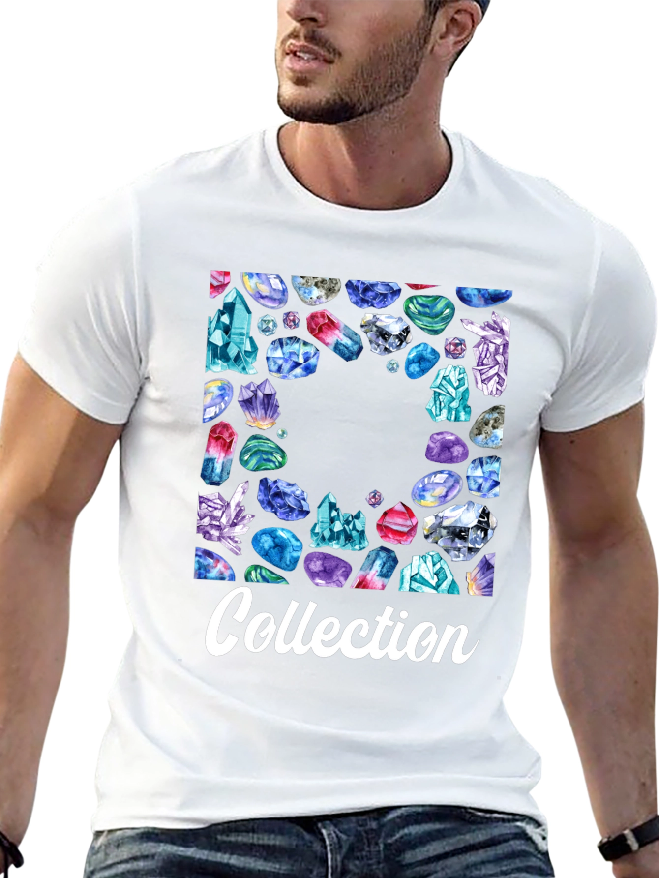 Crystal Collection Graphic Tee - Trendy Unisex T-Shirt
