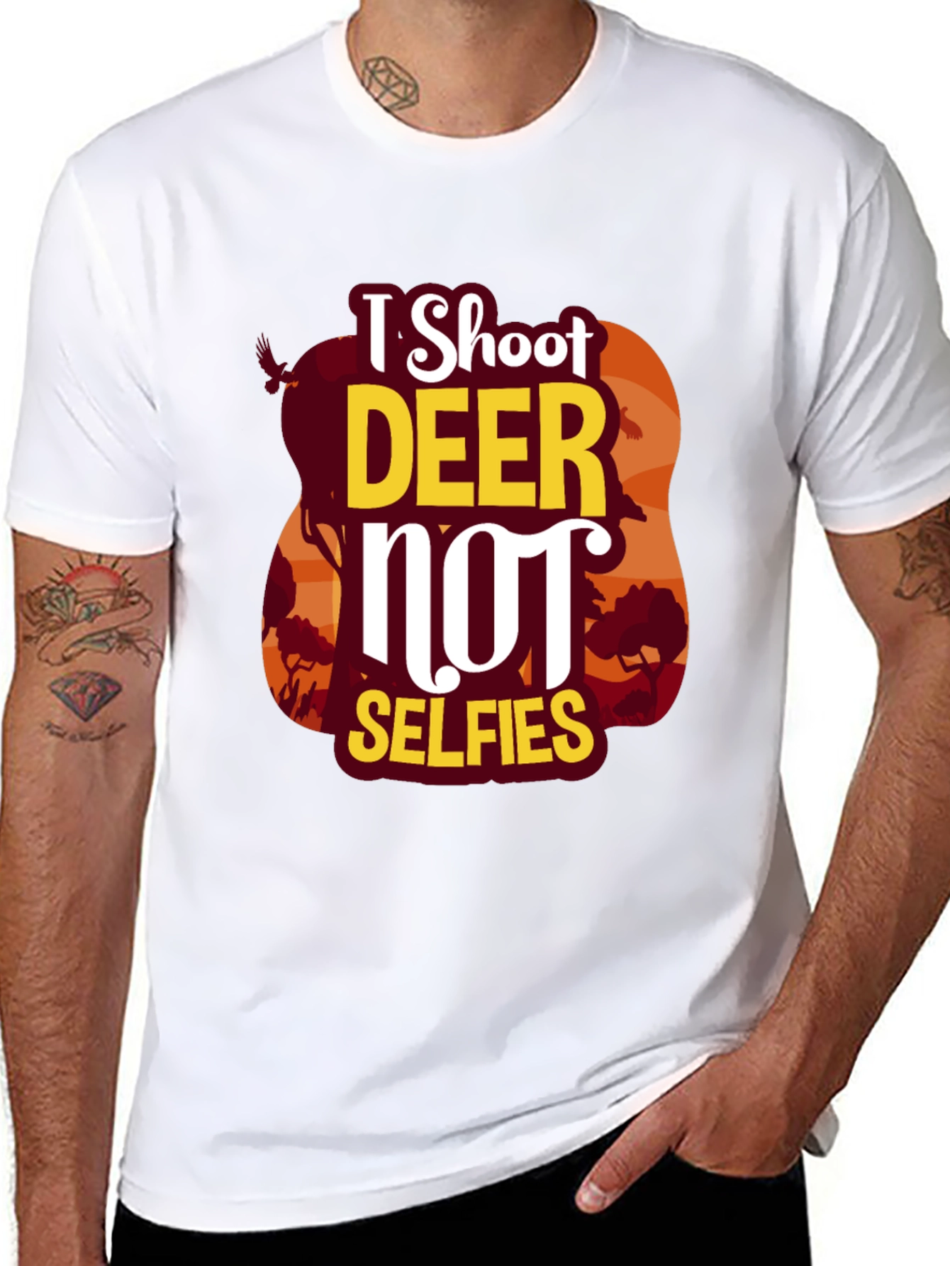 I Shoot Deer Not Selfies Graphic Tee