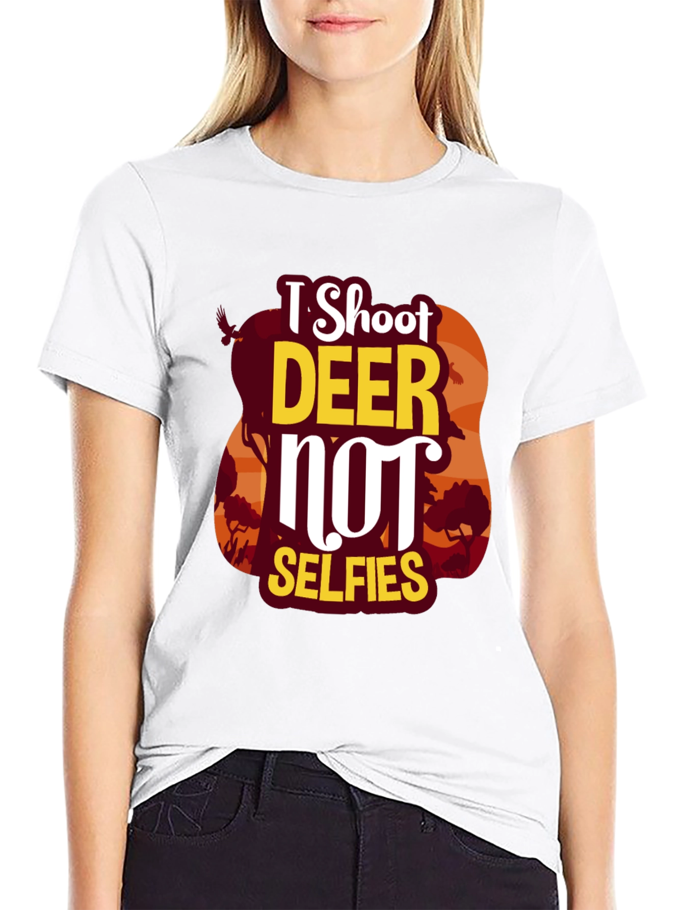 I Shoot Deer Not Selfies Graphic Tee
