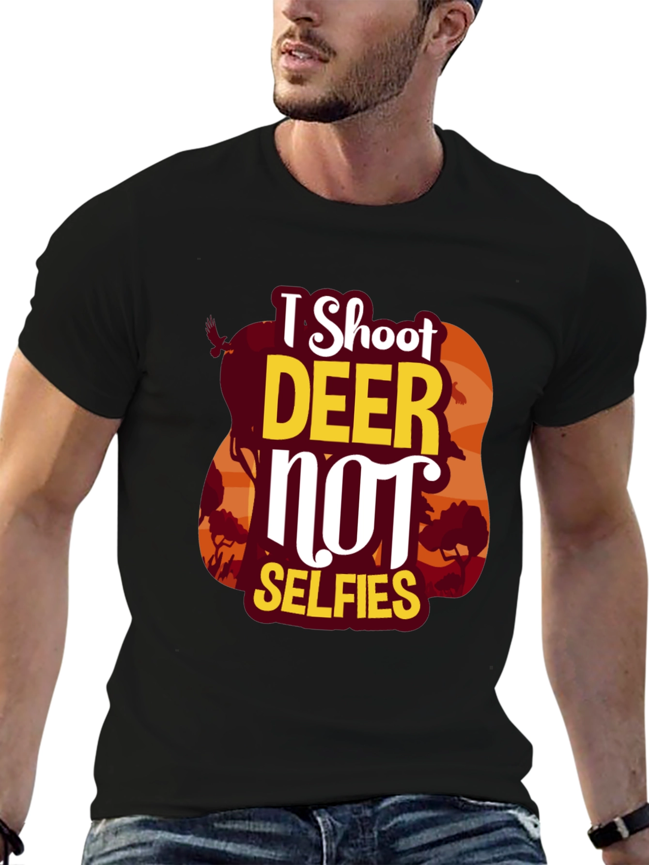 I Shoot Deer Not Selfies Graphic Tee