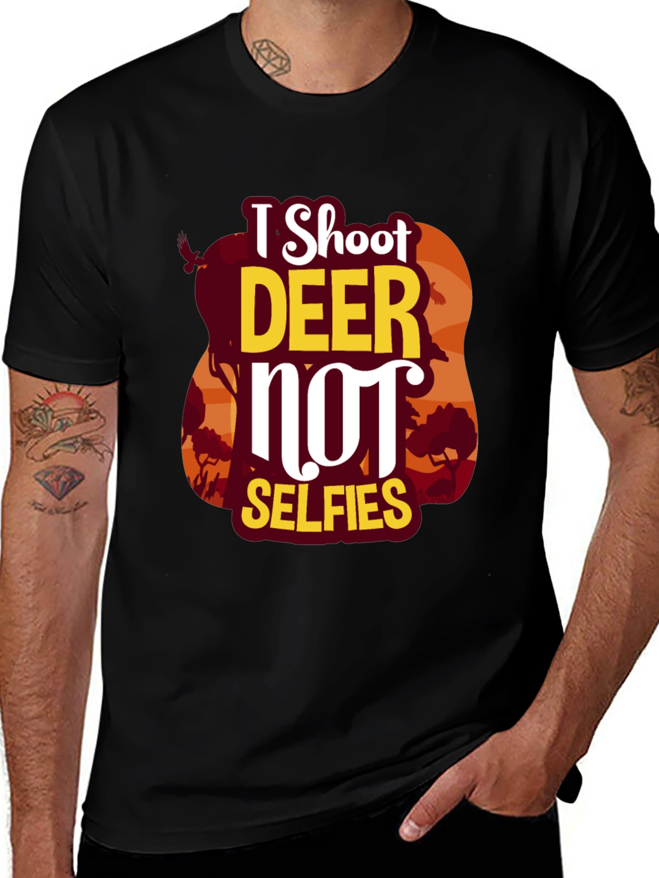 I Shoot Deer Not Selfies Graphic Tee