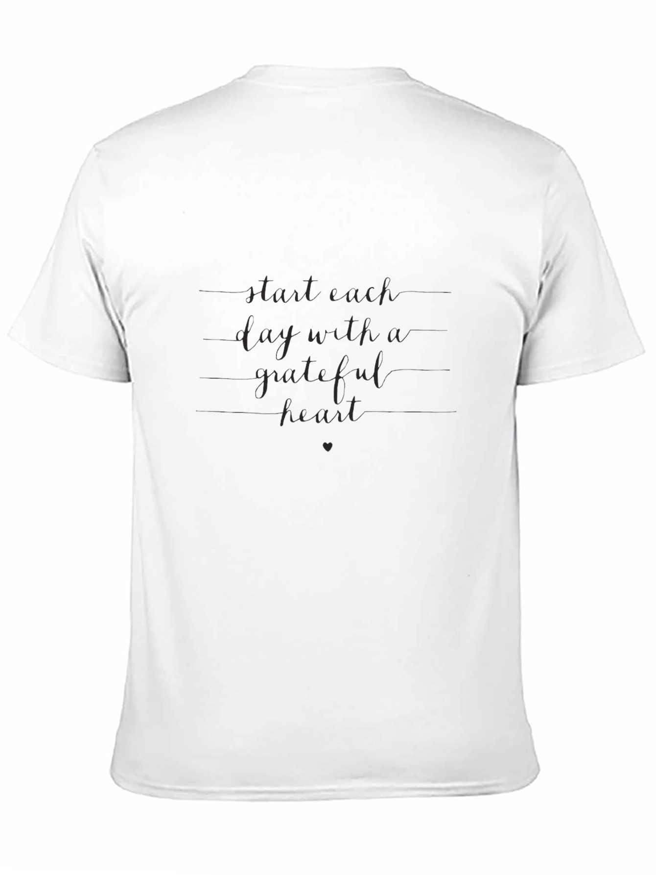 Grateful Heart Graphic Tee - Soft Black T-Shirt
