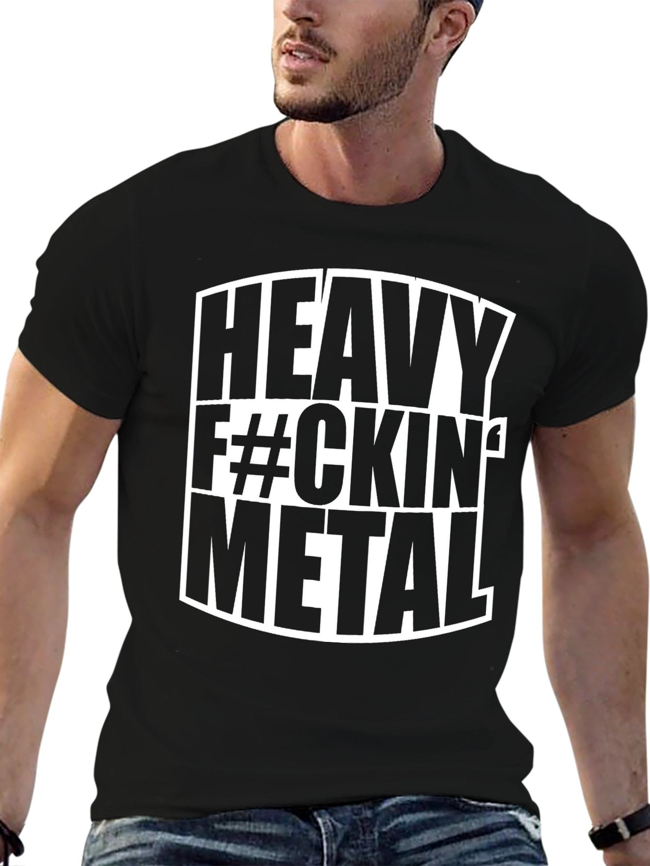 Heavy Metal Graphic T-Shirt - Bold Black Tee