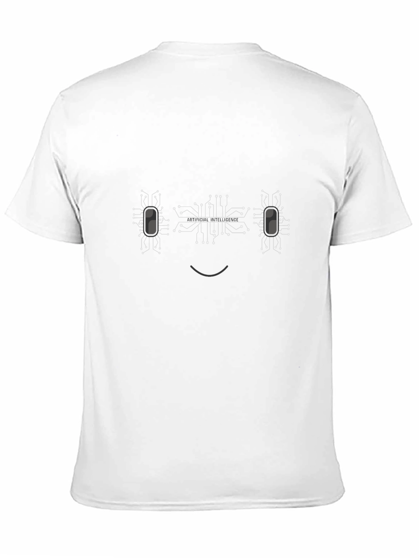 Tech Circuit Board Smiley Face Graphic Tee
