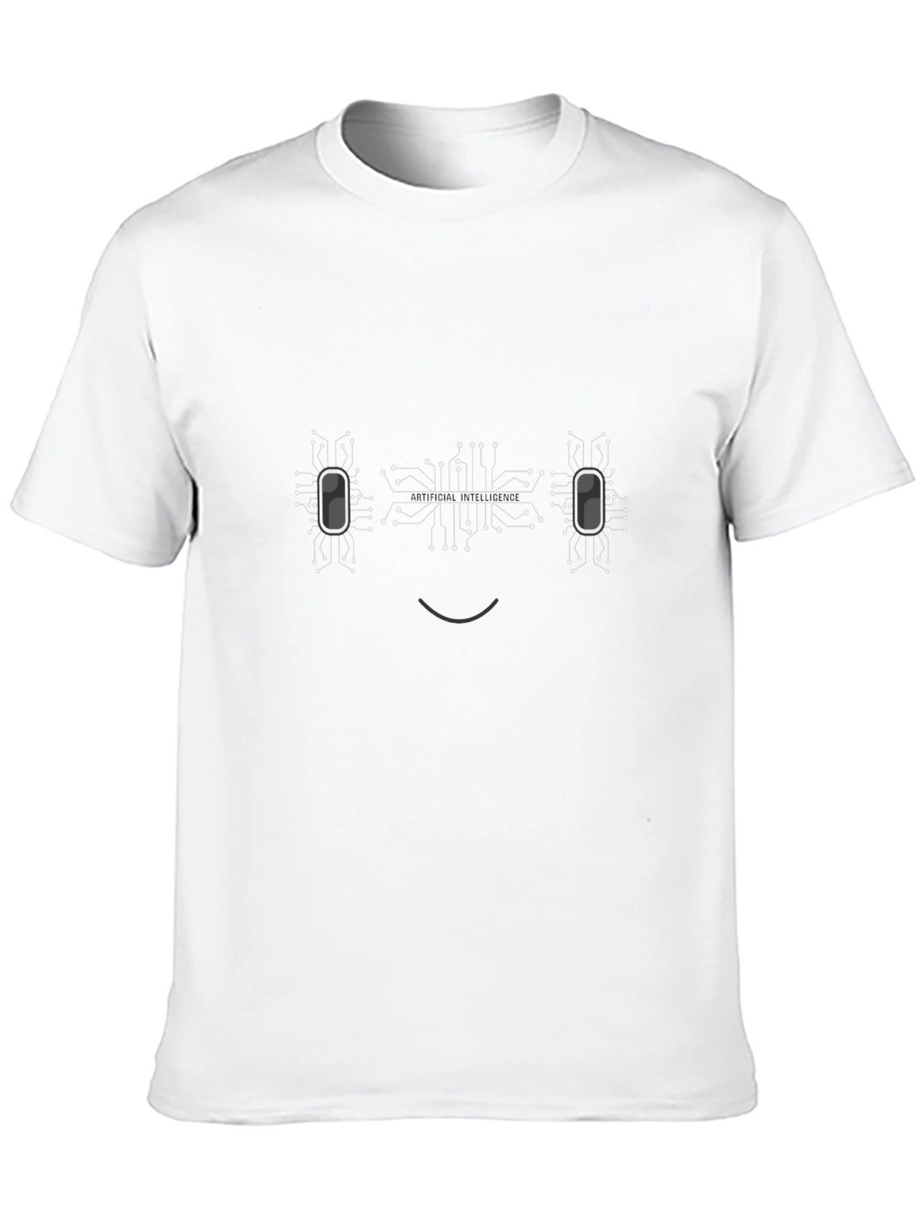 Tech Circuit Board Smiley Face Graphic Tee