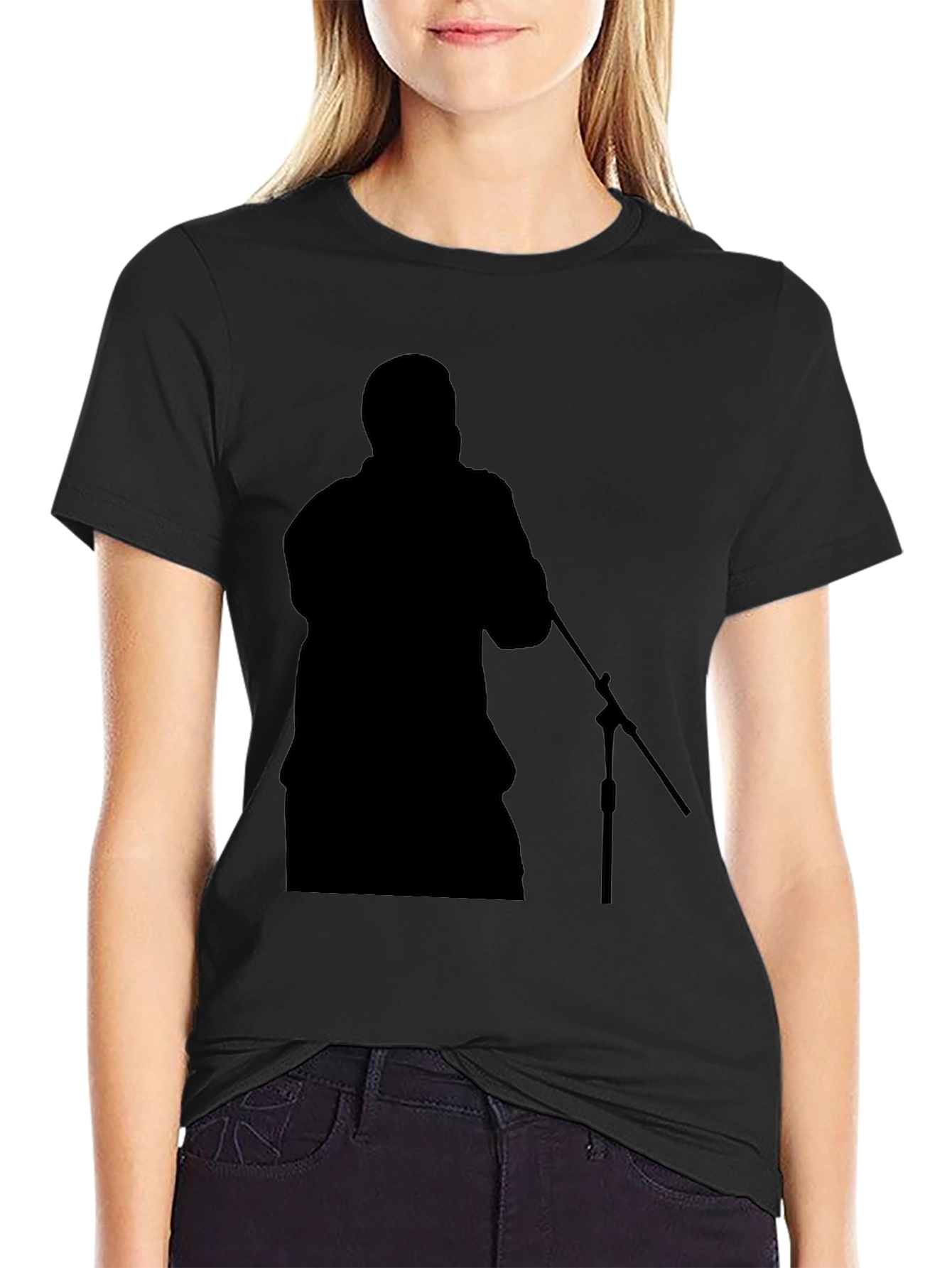 Silhouette Singer Black T-Shirt