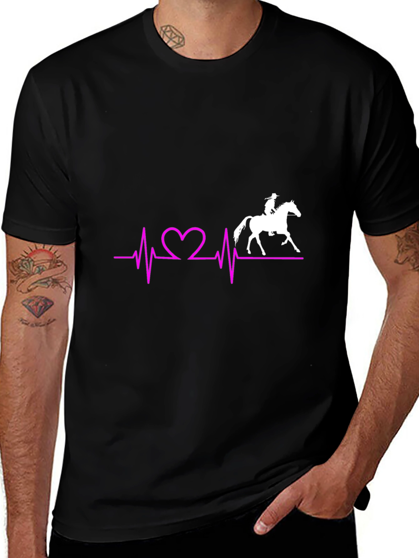 Heartbeat Horse Riding T-Shirt - Equestrian Tee
