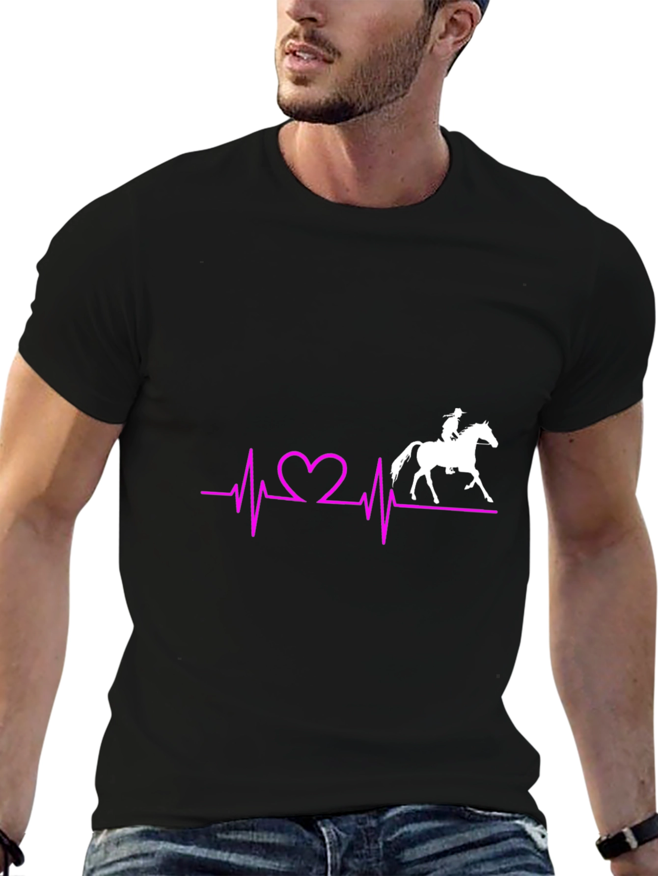 Heartbeat Horse Riding T-Shirt - Equestrian Tee